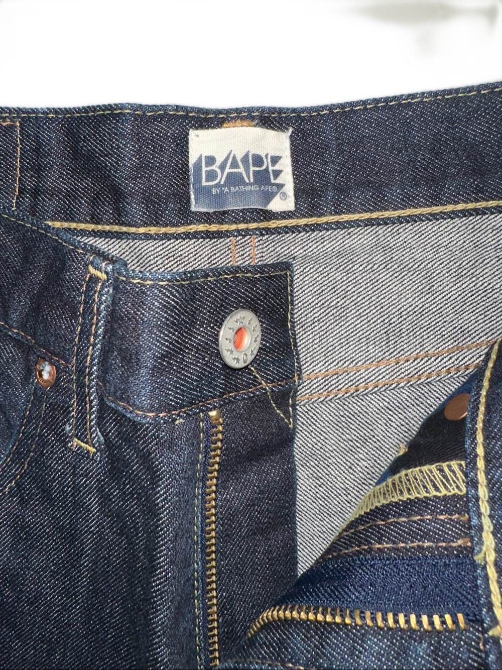 Bape A Bathing Ape Star Logo Denim Jeans Size S Size US 30 / EU 46 - 6 Thumbnail