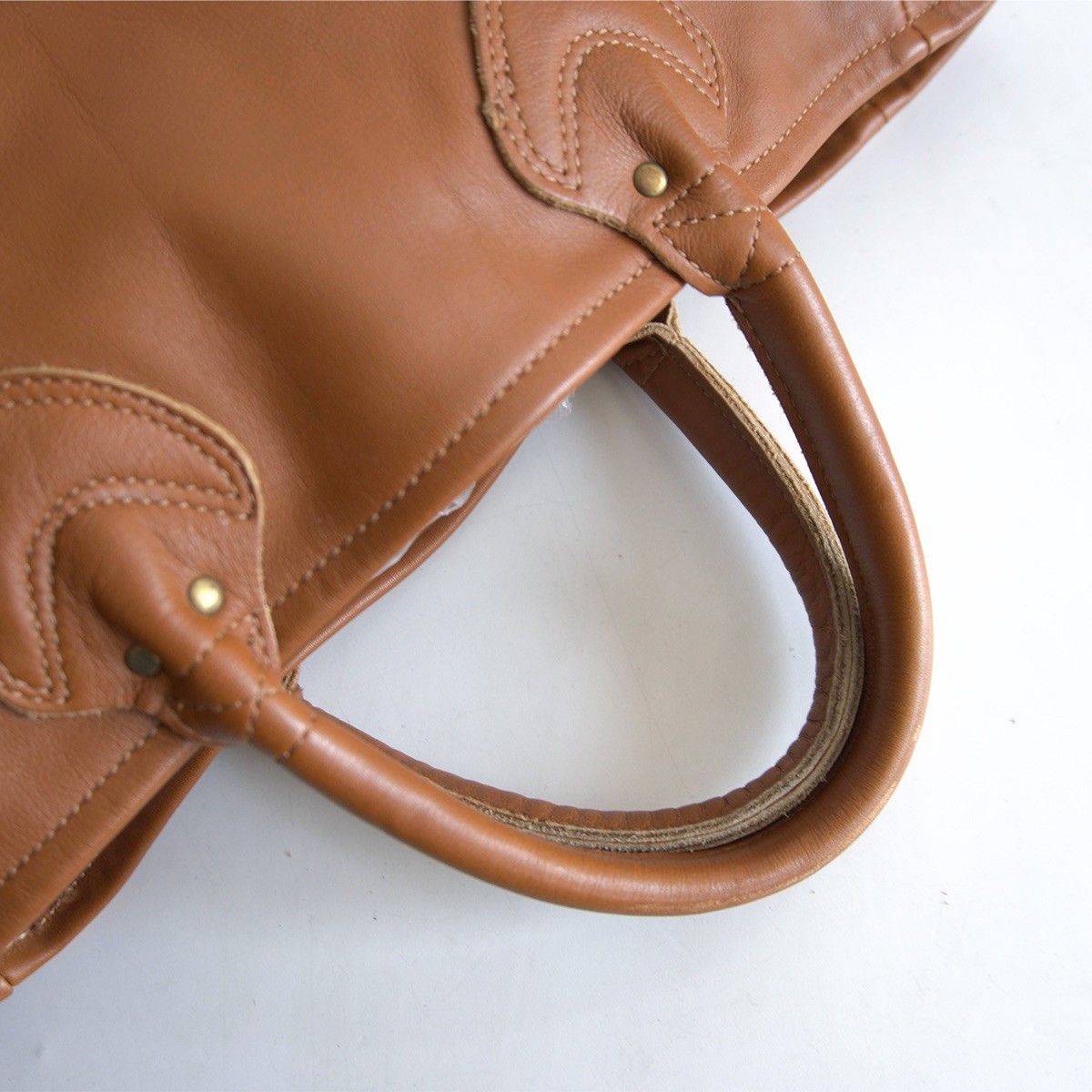 Vintage VANSON All Leather Tote Bag Brown Size ONE SIZE Size ONE SIZE - 3 Thumbnail