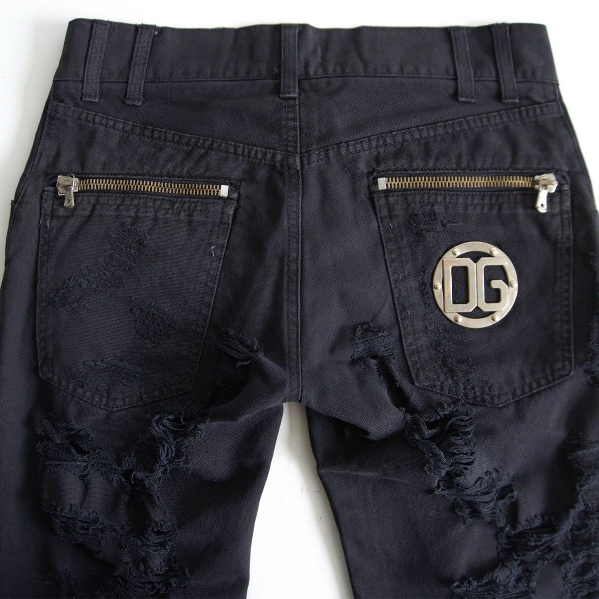 Dolce & Gabbana DOLCE&GABBANA Distressed Black Denim Size 32 Size US 32 / EU 48 - 5 Thumbnail