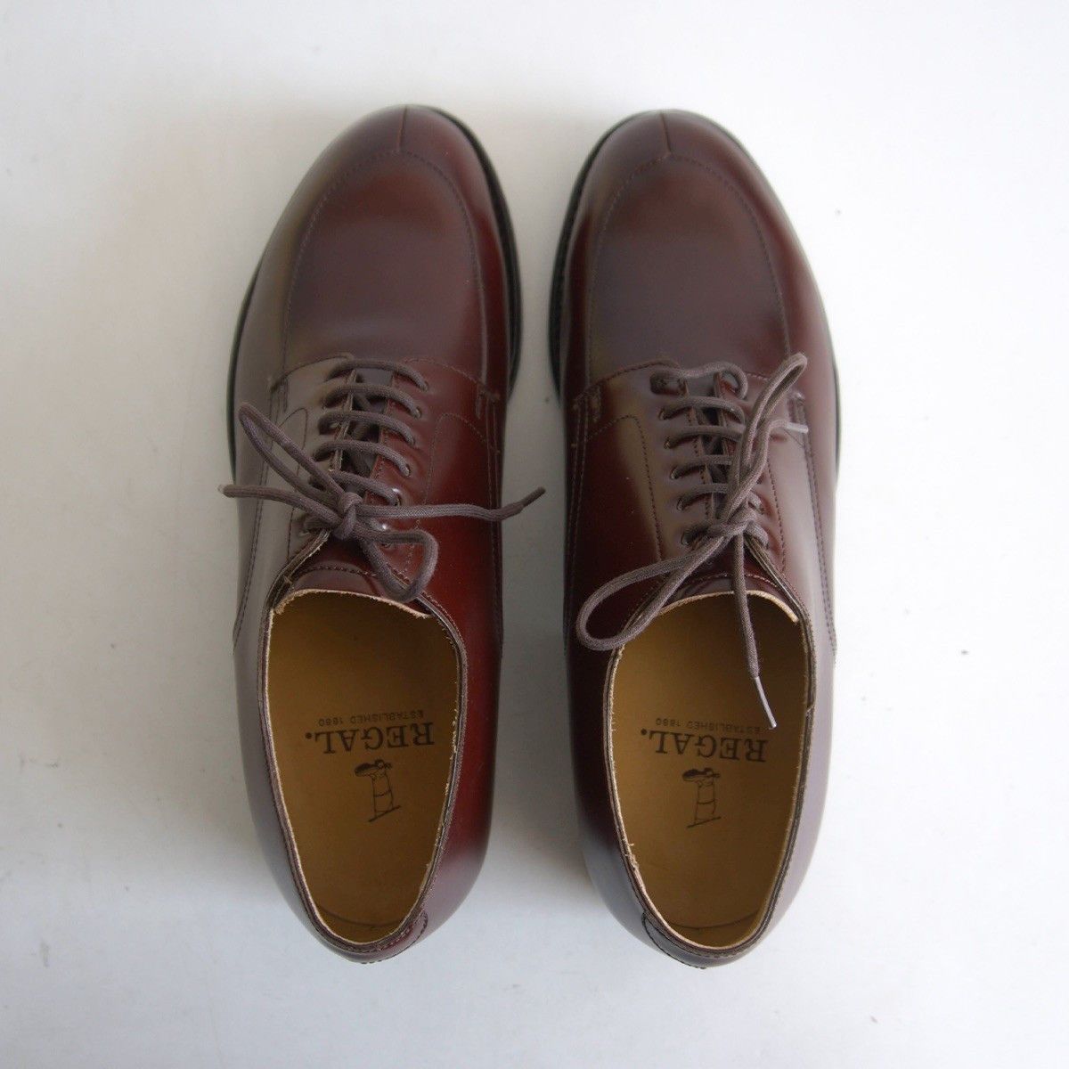 REGAL REGAL V-Tip Leather Shoes Brown Size 7 Size US 7 / EU 40 - 2 Thumbnail
