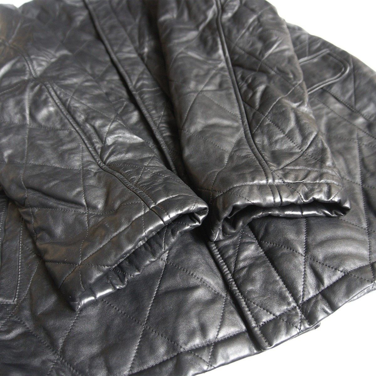 Vintage WIND ARMOR Quilted Leather Coat Black Size 4L Size US XXL / EU 58 / 5 - 8 Thumbnail