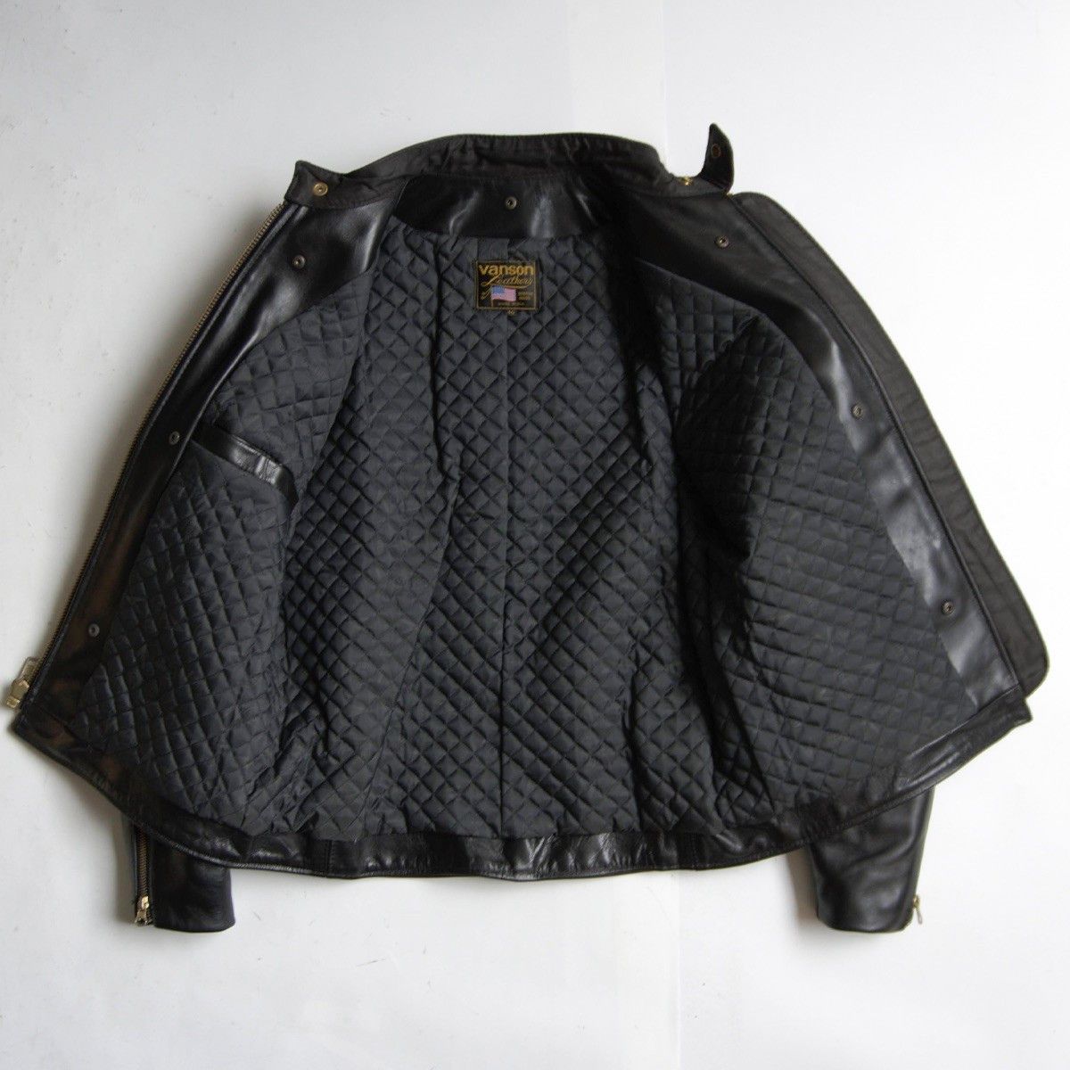 Vintage VANSON Model D Single Rider Leather Jacket USA Size XXS Size US XXS / EU 40 - 3 Thumbnail