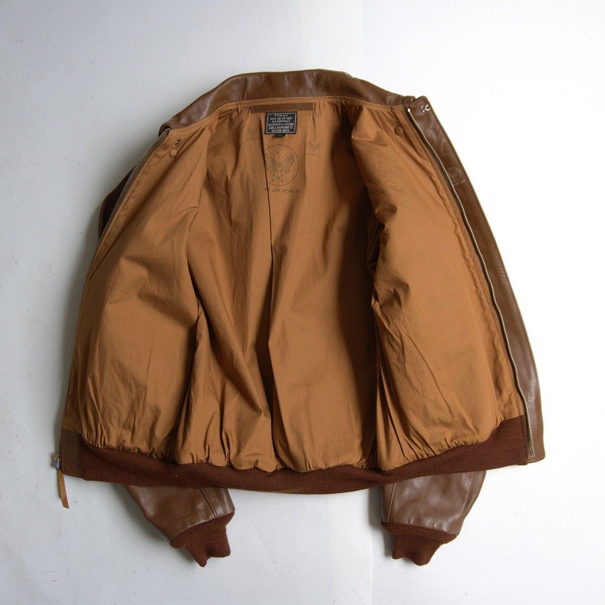 The Real McCoy's CABLE RAIN A-2 Flight Jacket Horsehide Leather Size XXS Size US XXS / EU 40 - 3 Thumbnail