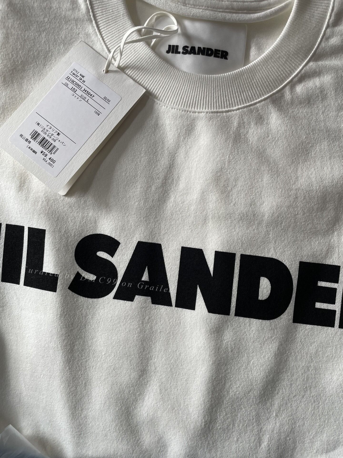 Jil Sander JIL SANDER White Logo Short-Sleeve T-Shirt Size US L / EU 52-54 / 3 - 2 Thumbnail