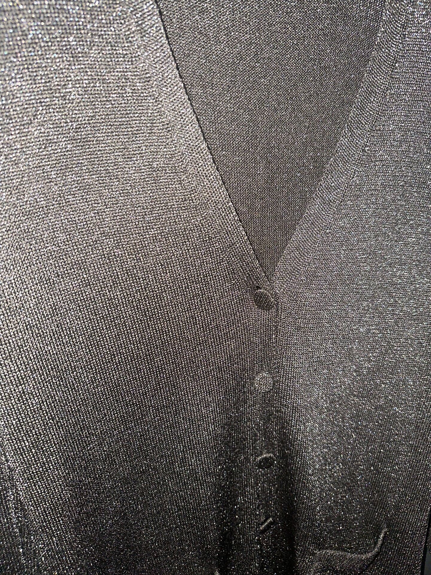 Saint Laurent Paris Saint Laurent SLP Metallic Silver V-Neck Cardigan Size XS / US 0-2 / IT 36-38 - 6 Thumbnail