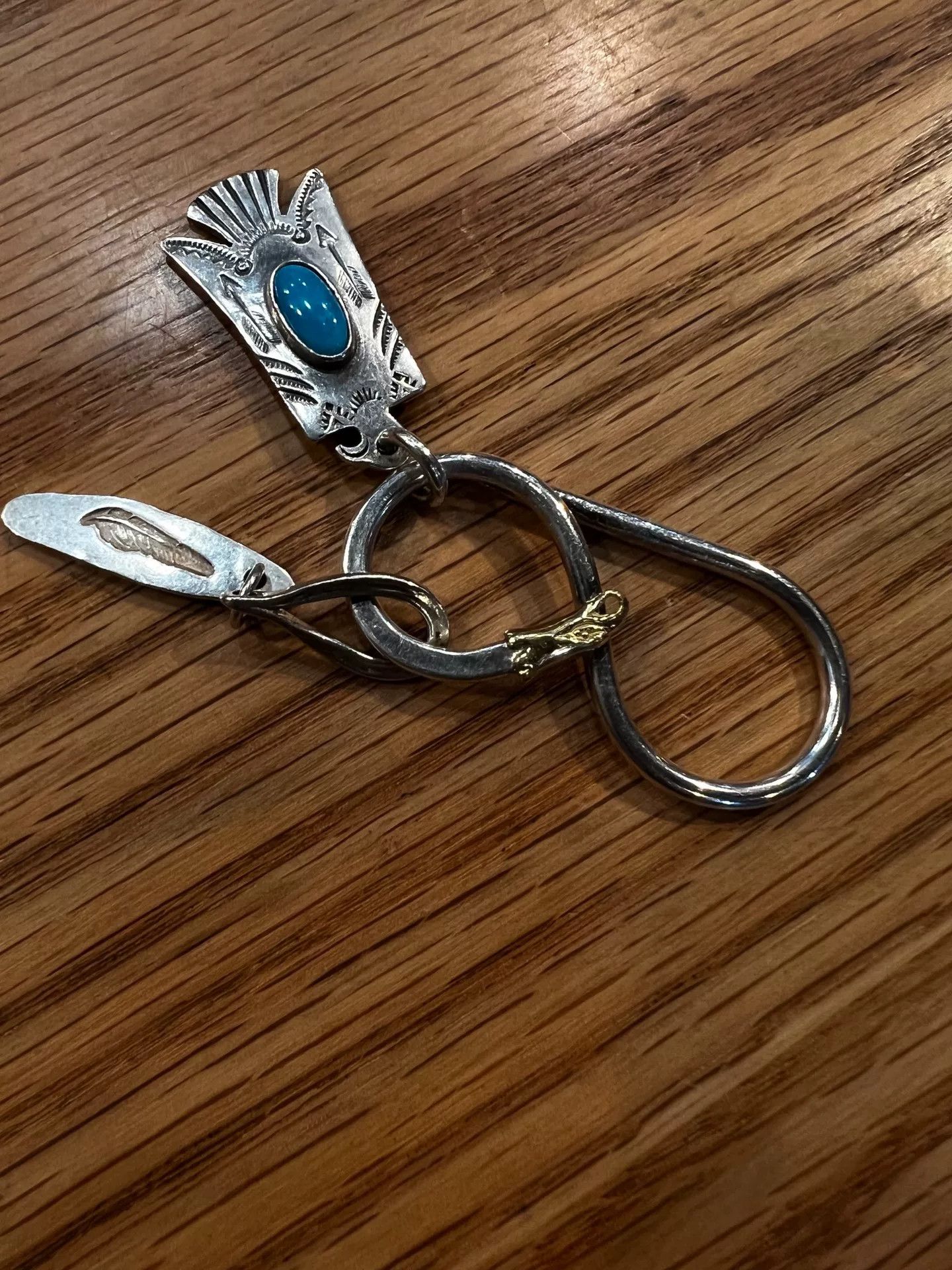 Larry Smith Larry Smith 18K Gold Eagle Head Key Ring Size ONE SIZE - 6 Thumbnail