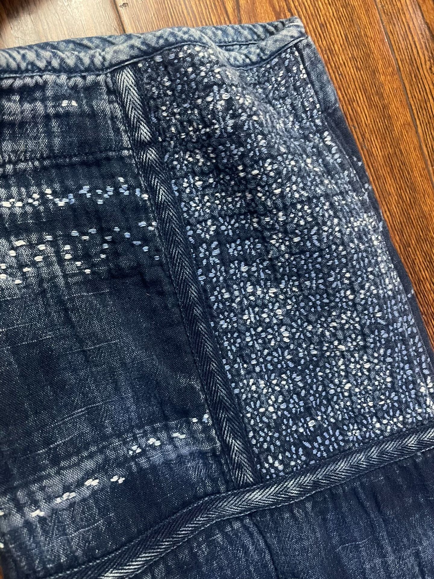 Porter Classic Porter Classic Cherry Blossom Sashiko Pants Size US 26 / EU 42 - 6 Thumbnail