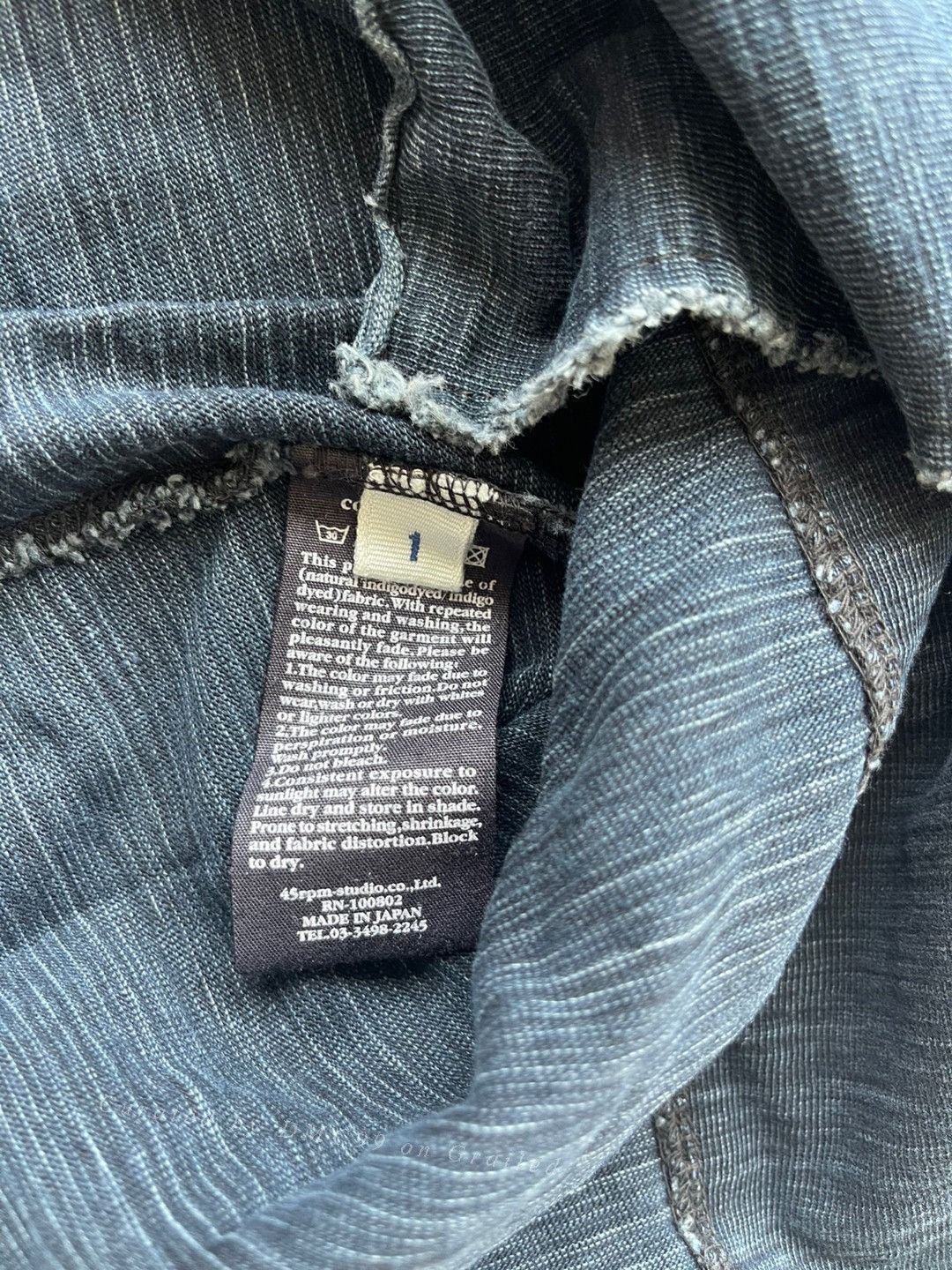 45rpm 45R Indigo Organic Cotton Cardigan Size S / US 4 / IT 40 - 5 Thumbnail