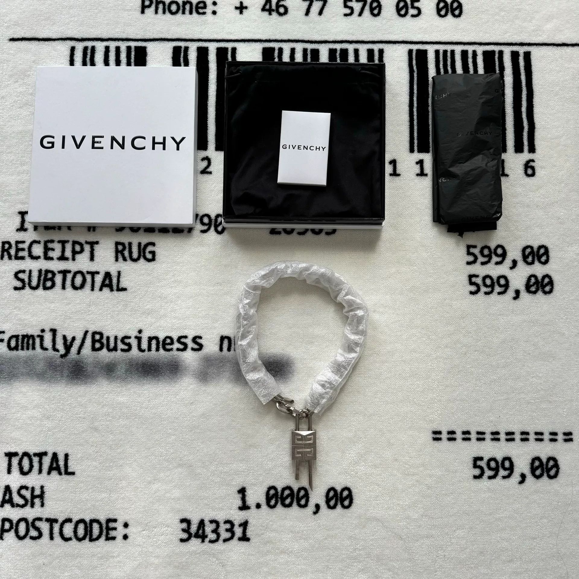 Givenchy Givenchy FW21 Original Padlock Necklace Size ONE SIZE - 4 Thumbnail