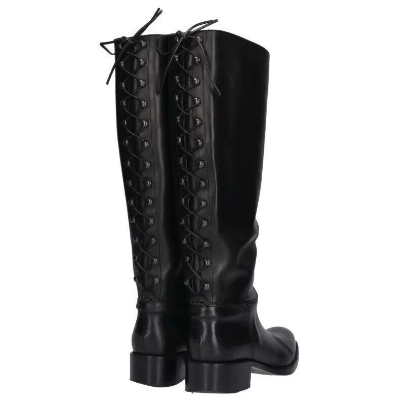 Sartore Vintage Sartore Black Lace-Up Riding Boots Size US 6 / IT 36 - 2 Thumbnail