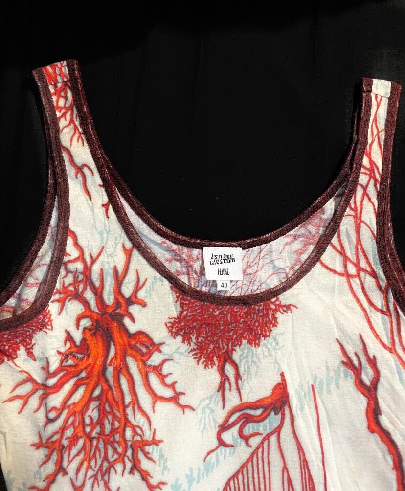 Jean Paul Gaultier Jean Paul Gaultier 90s Vascular Tank Top Size S / US 4 / IT 40 - 4 Thumbnail