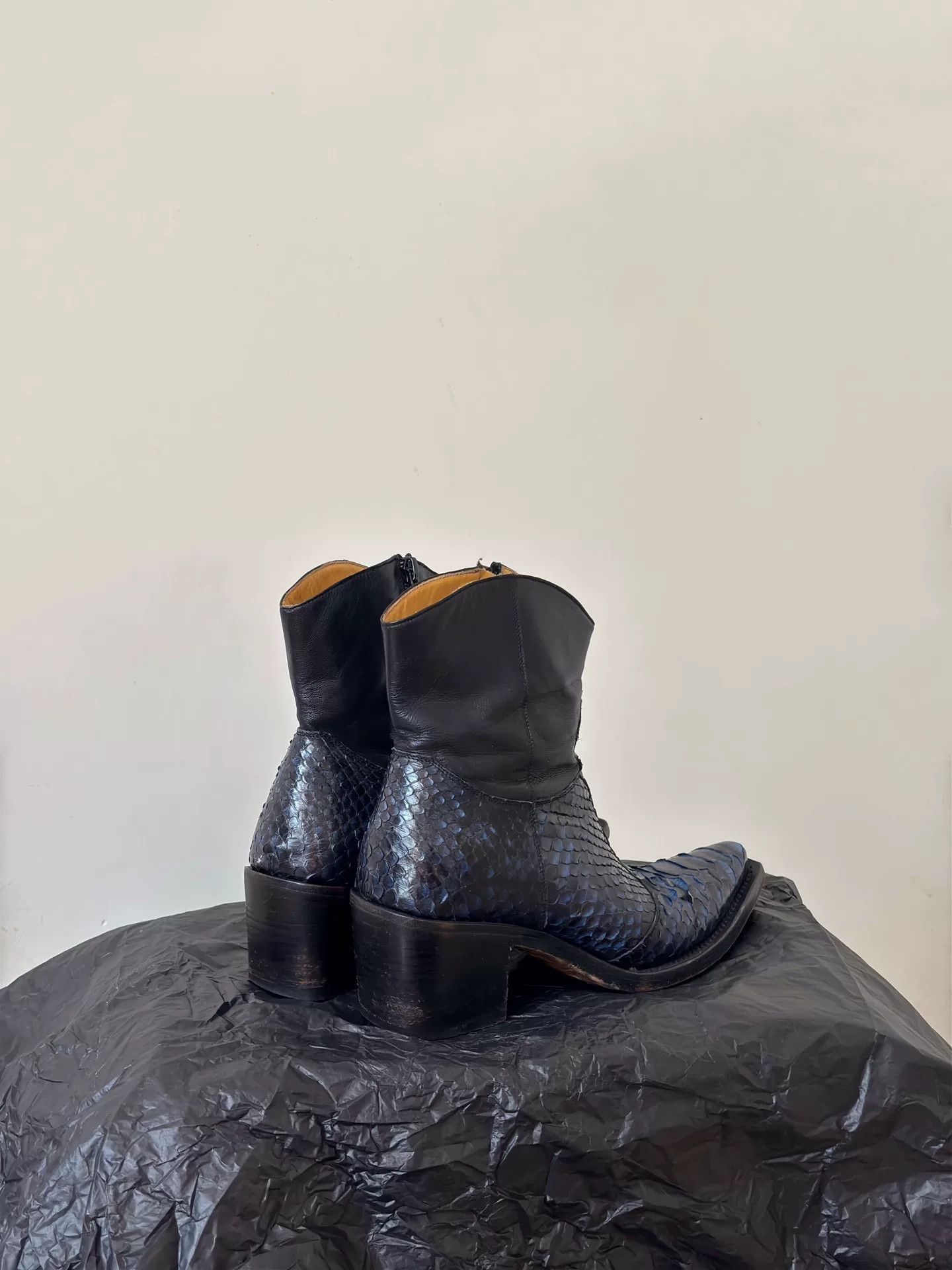 Gianni Barbato Gianni Barbato Blue Snake Western Boots Size US 6 / IT 36 - 4 Thumbnail