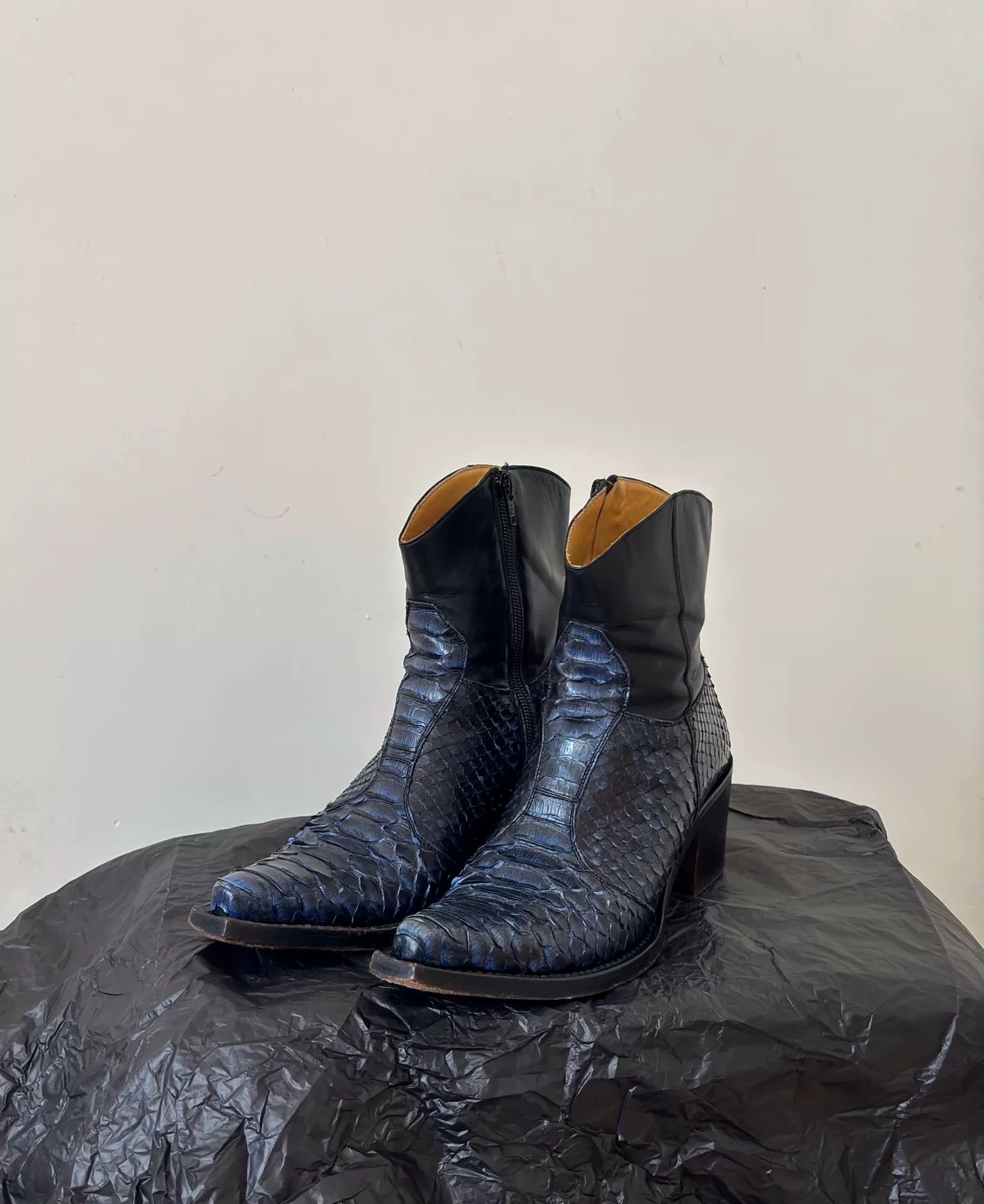 Gianni Barbato Gianni Barbato Blue Snake Western Boots Size US 6 / IT 36 - 5 Thumbnail
