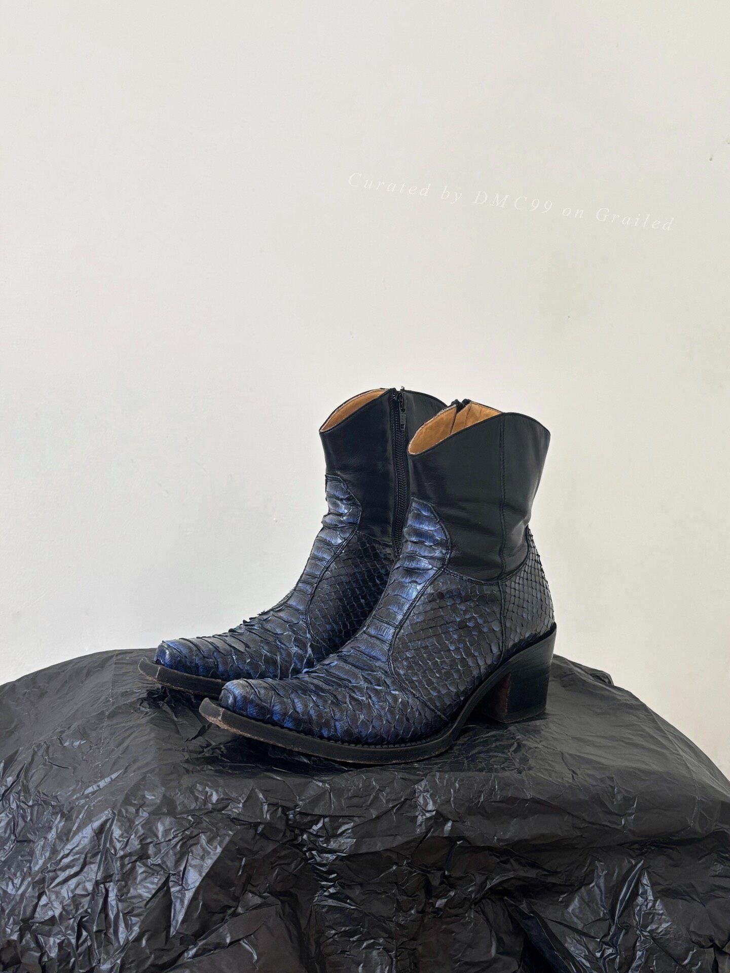 Gianni Barbato Gianni Barbato Blue Snake Western Boots Size US 6 / IT 36 - 3 Thumbnail