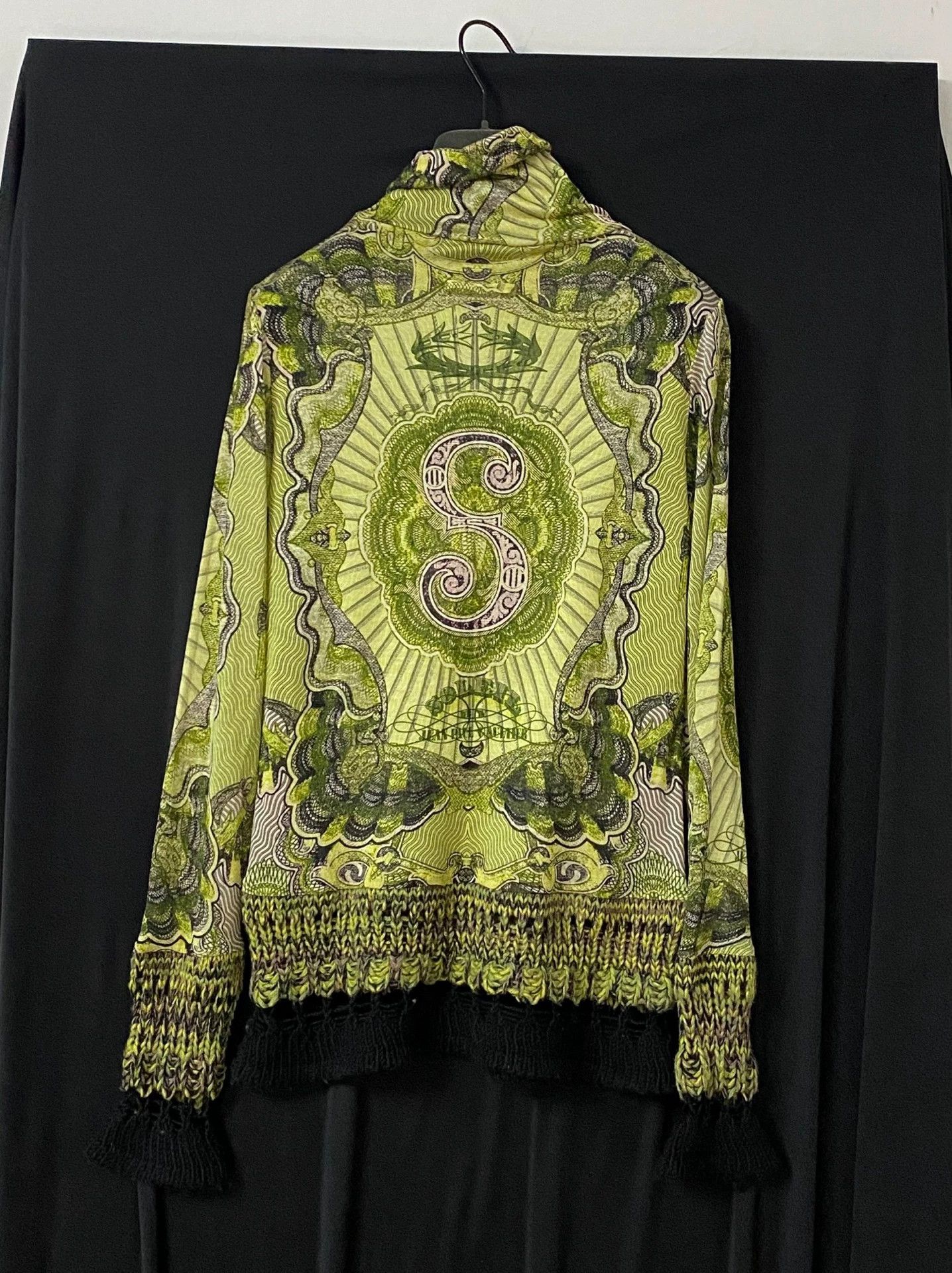 Jean Paul Gaultier Jean Paul Gaultier Green Dragon Mesh Shirt Size US S / EU 44-46 / 1 - 8 Thumbnail
