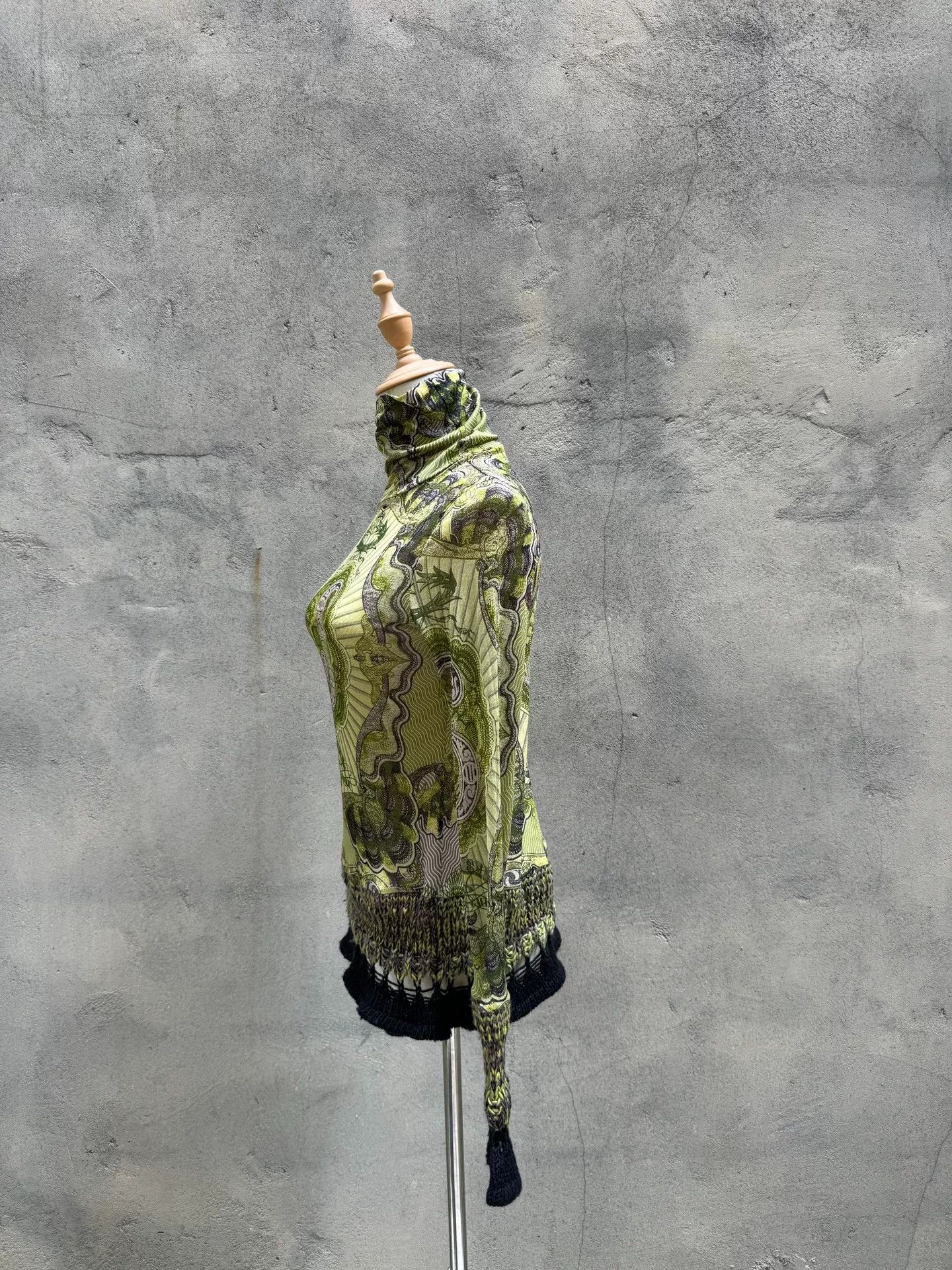 Jean Paul Gaultier Jean Paul Gaultier Green Dragon Mesh Shirt Size US S / EU 44-46 / 1 - 3 Thumbnail