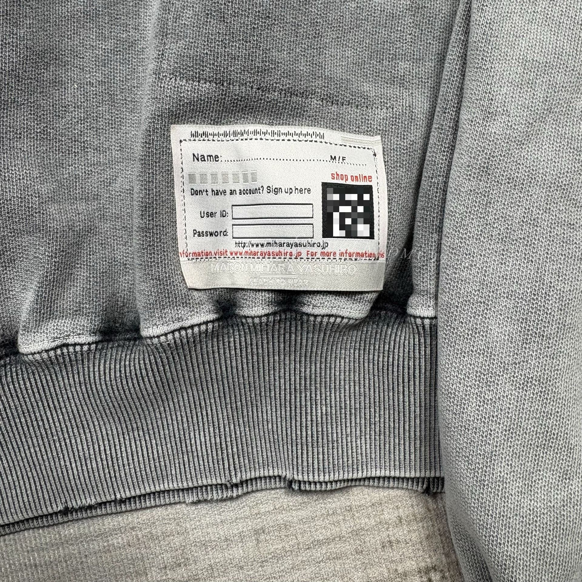 Maison MIHARA YASUHIRO MMY FW25 Women's Washed Cropped Sweatshirt Size XS / US 0-2 / IT 36-38 - 4 Thumbnail
