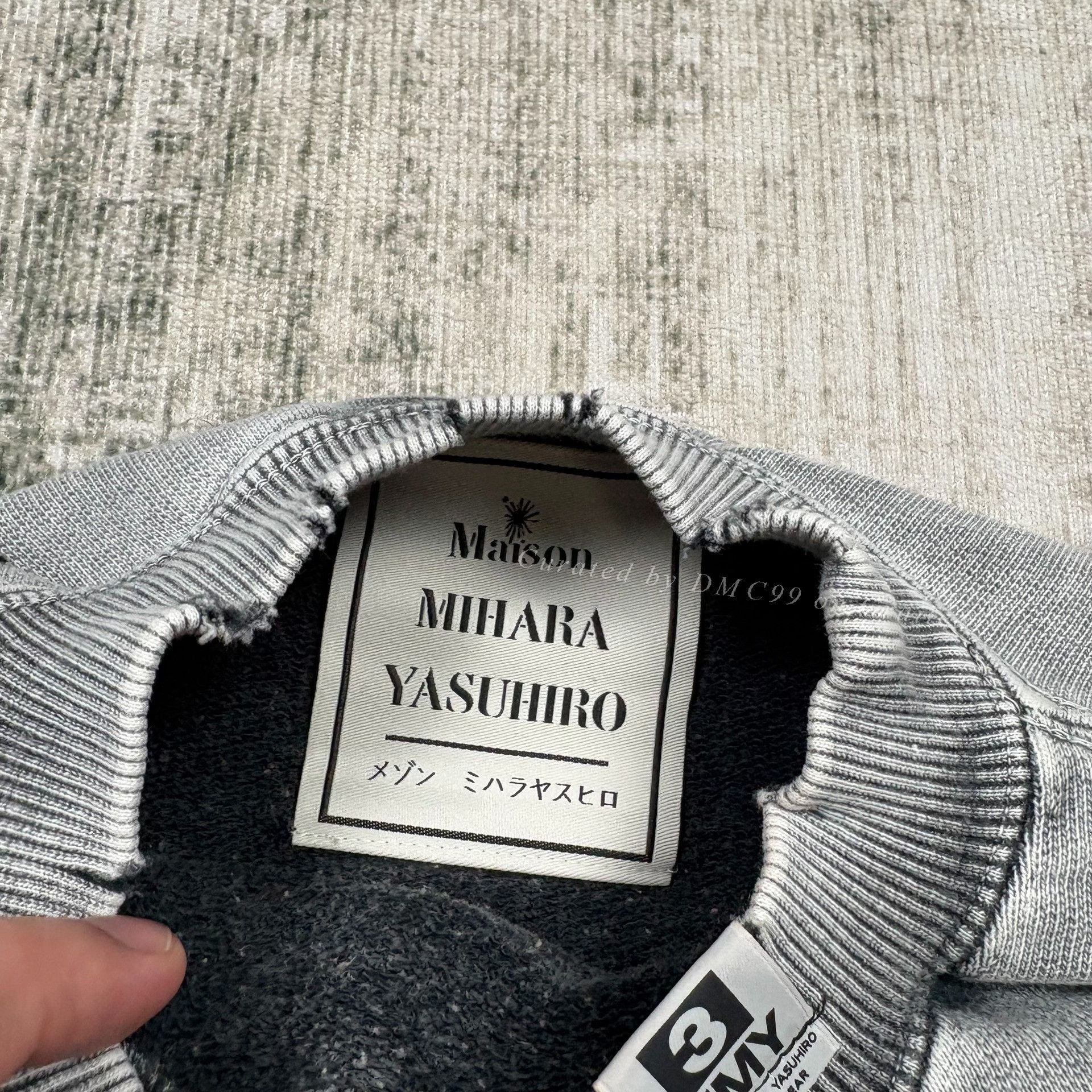 Maison MIHARA YASUHIRO MMY FW25 Women's Washed Cropped Sweatshirt Size XS / US 0-2 / IT 36-38 - 3 Thumbnail