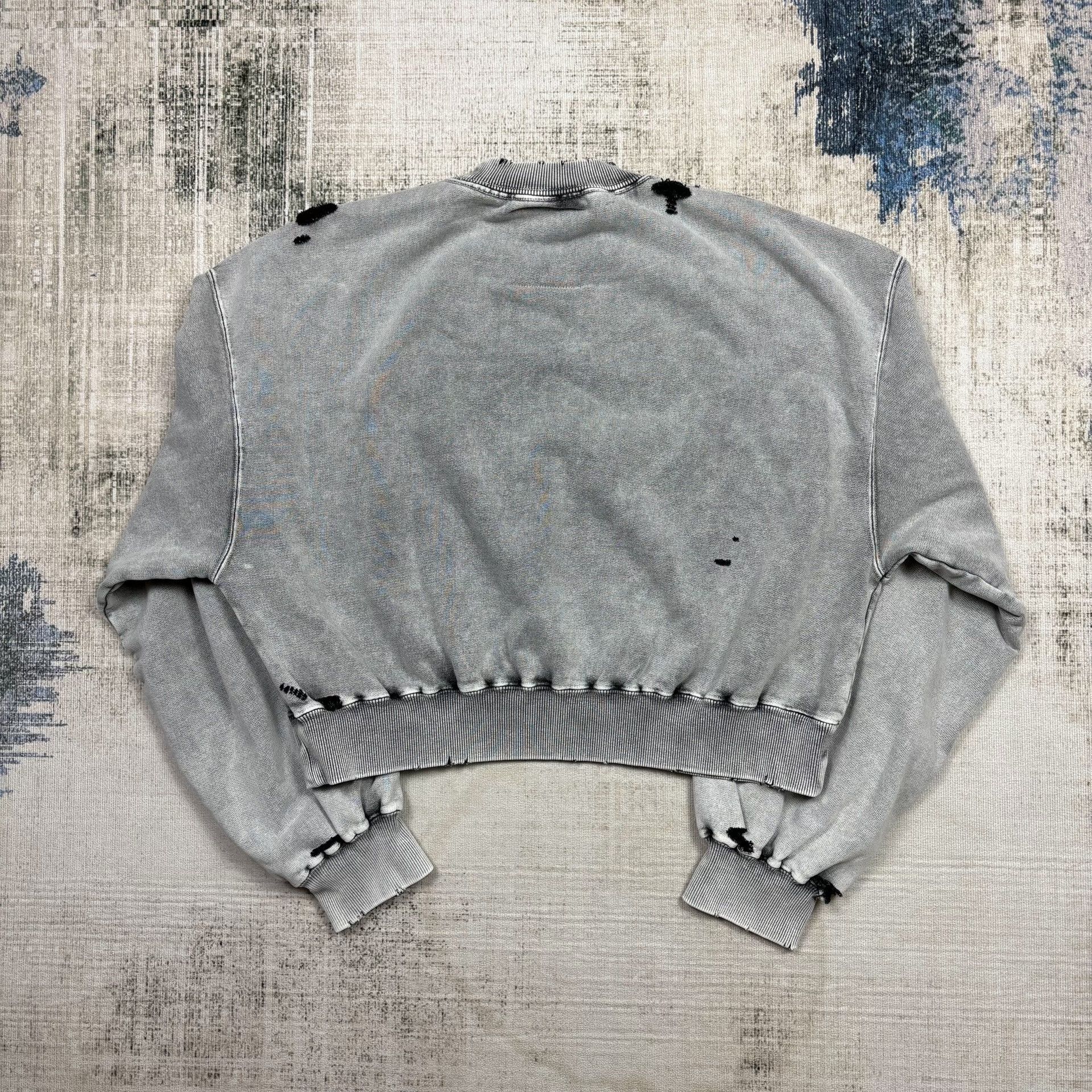 Maison MIHARA YASUHIRO MMY FW25 Women's Washed Cropped Sweatshirt Size XS / US 0-2 / IT 36-38 - 7 Thumbnail