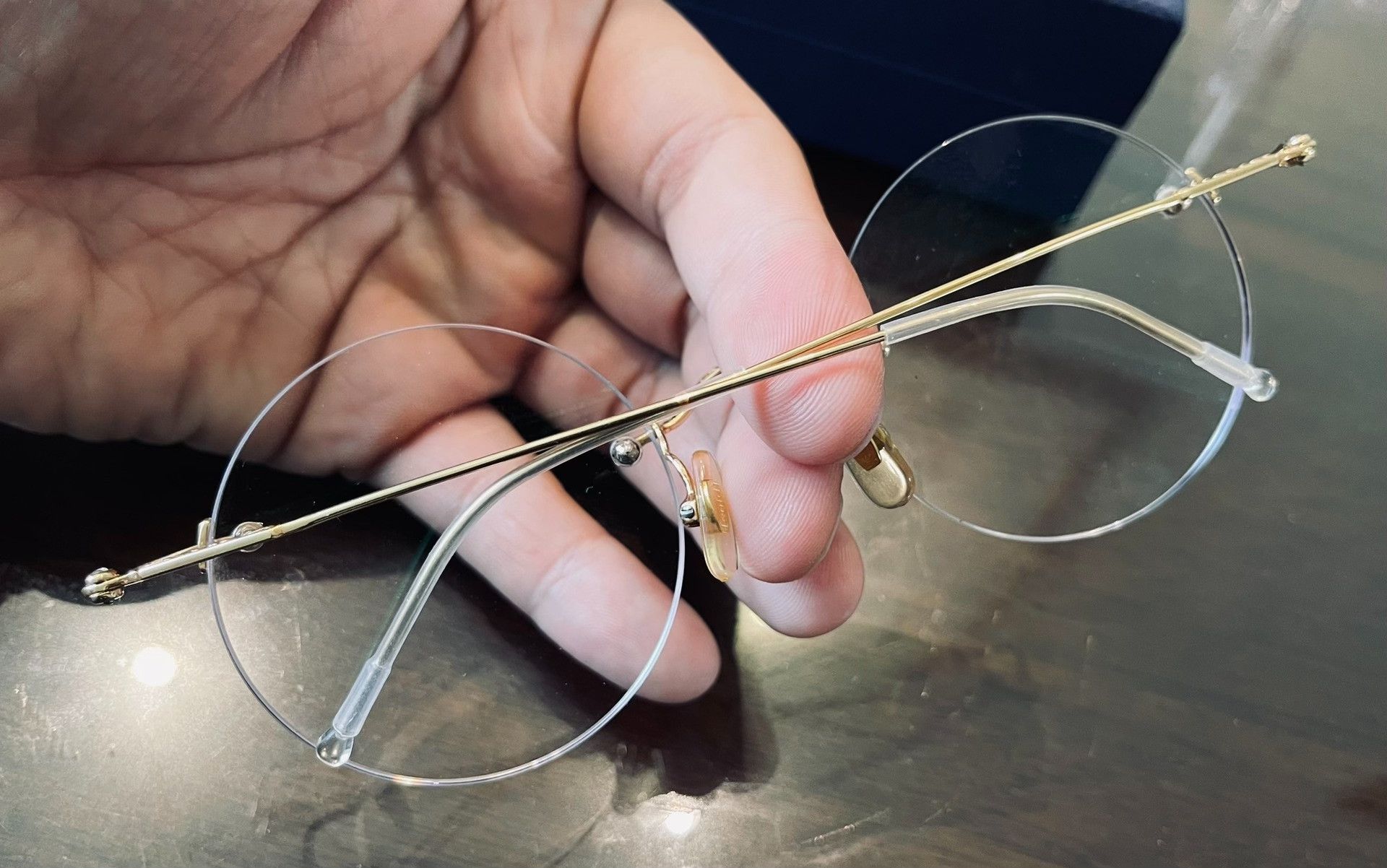 Lindberg Séi Pjúe 18K Gold Rimless Unisex Eyeglasses Size ONE SIZE - 6 Thumbnail