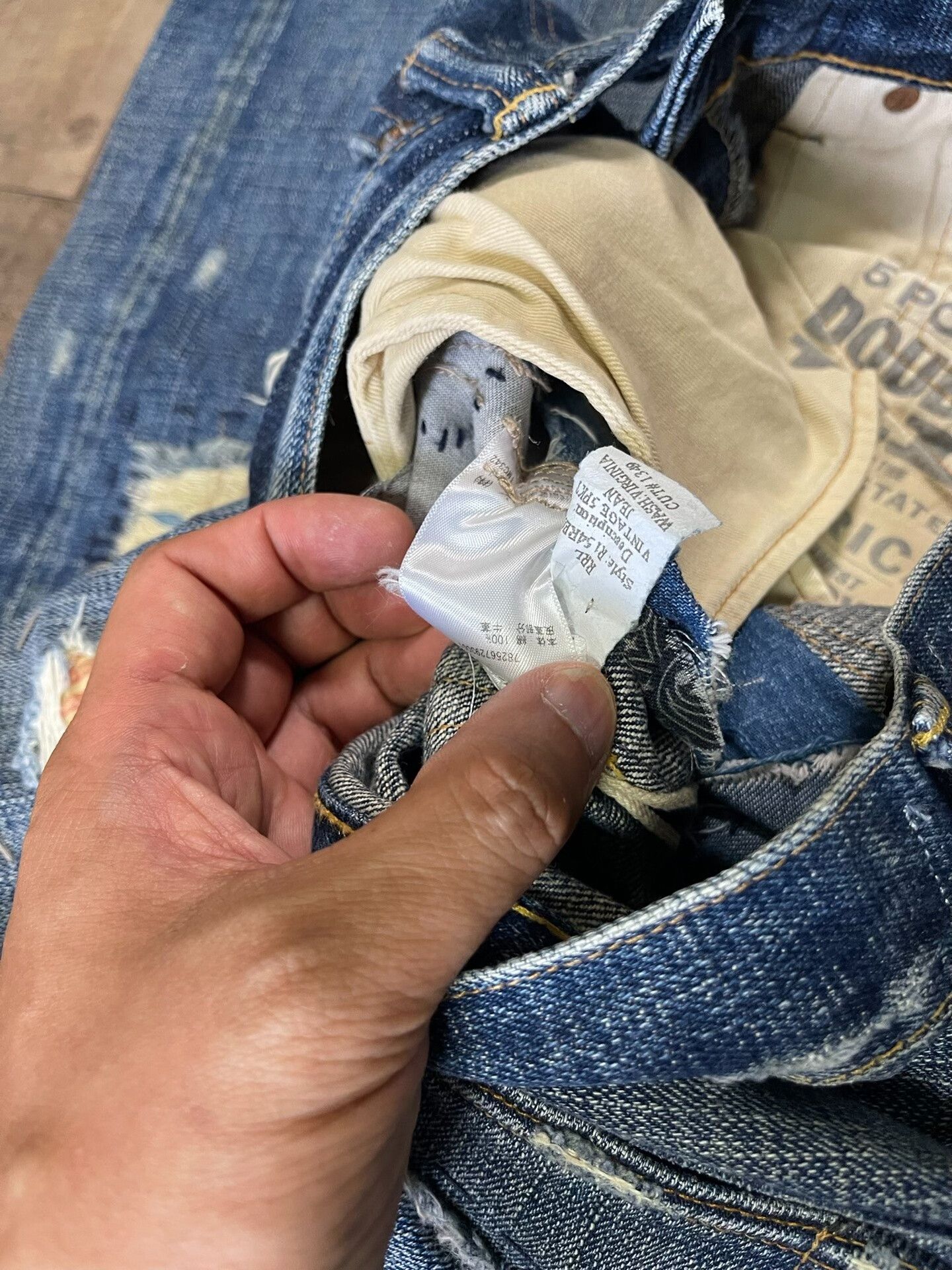 RRL Ralph Lauren RRL Ralph Lauren Distressed Jeans Size US 33 - 7 Thumbnail