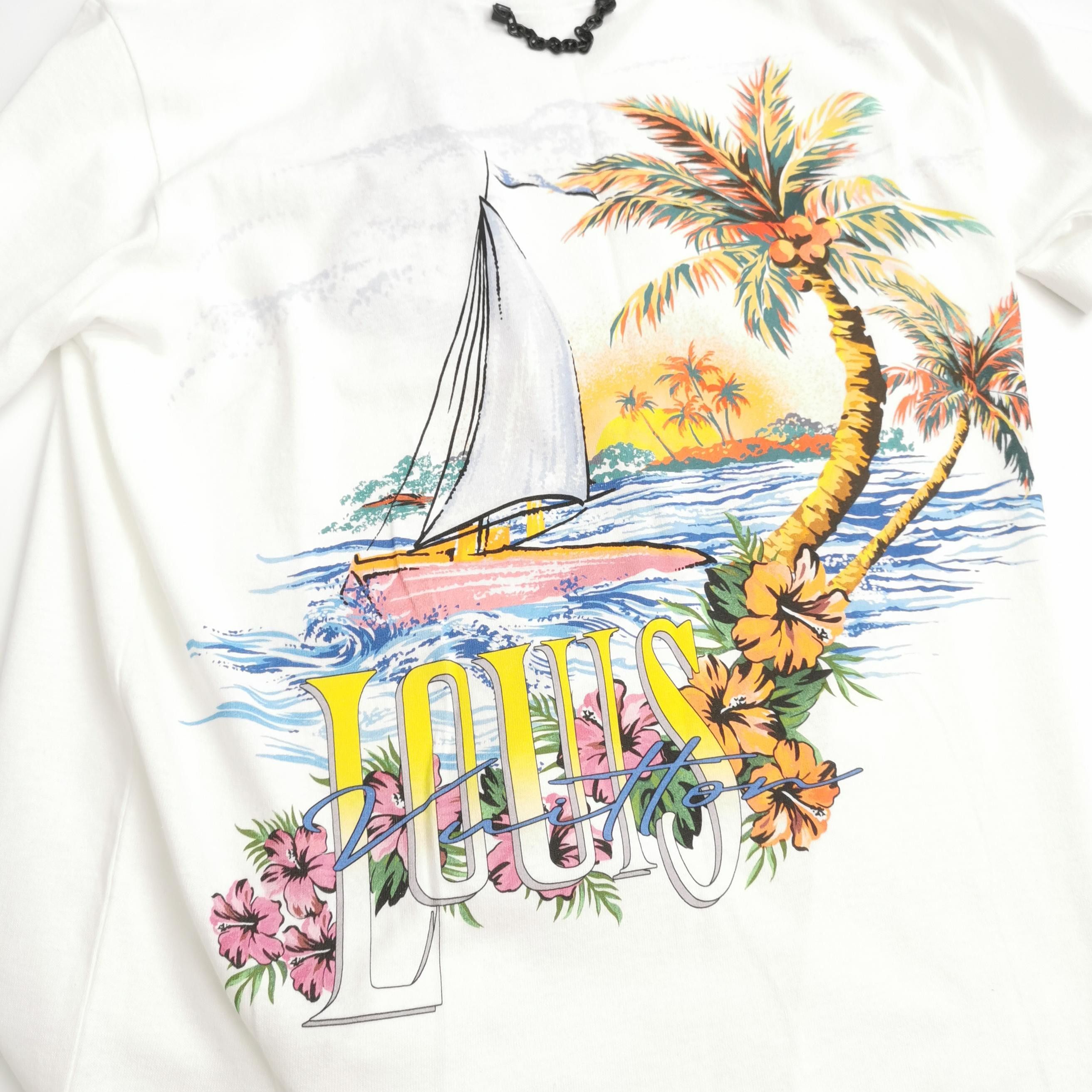 Louis Vuitton Tropical Print Tee in White Size US S / EU 44-46 / 1 - 3 Thumbnail