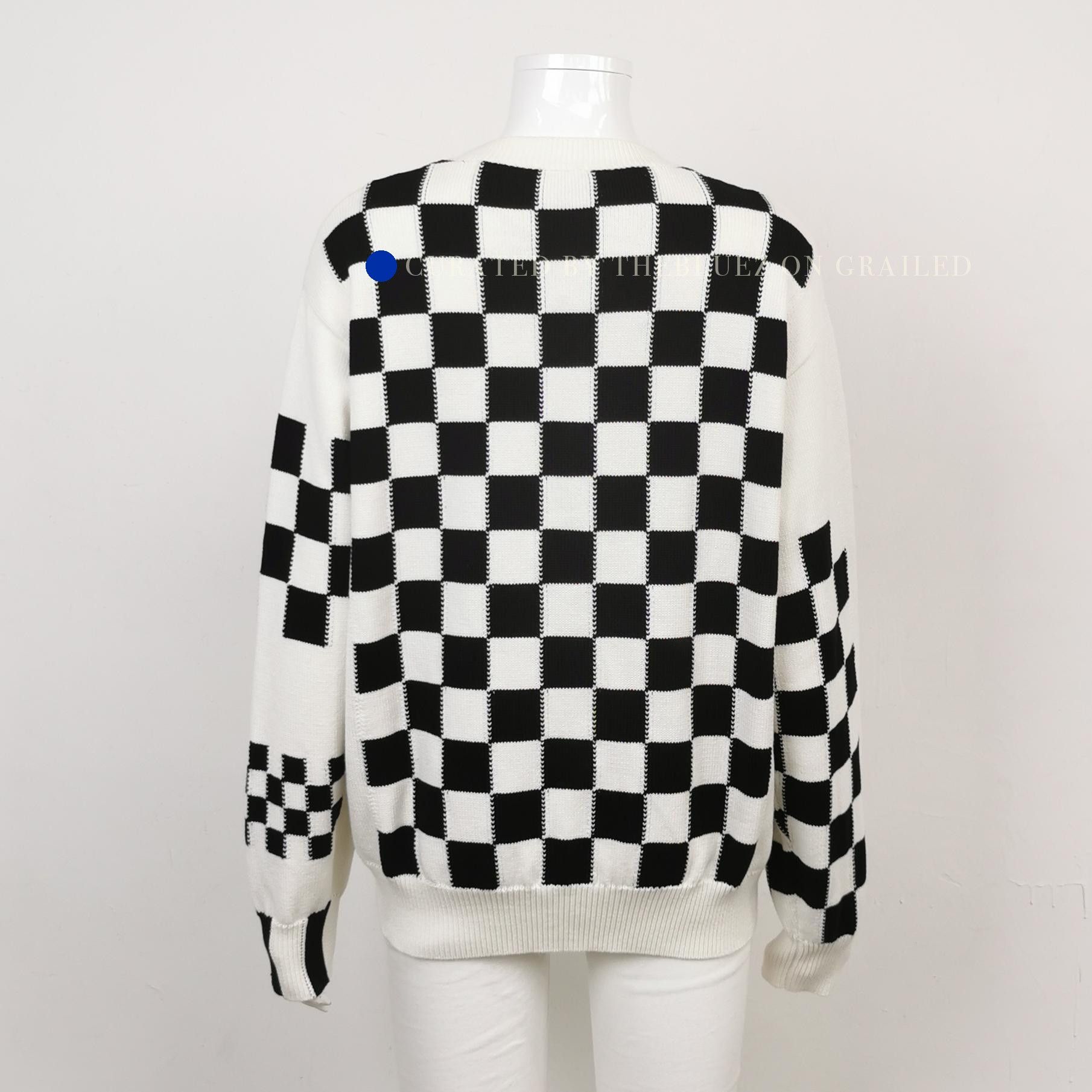Louis Vuitton Checkerboard Graphic Crewneck Sweater Size US S / EU 44-46 / 1 - 2 Thumbnail