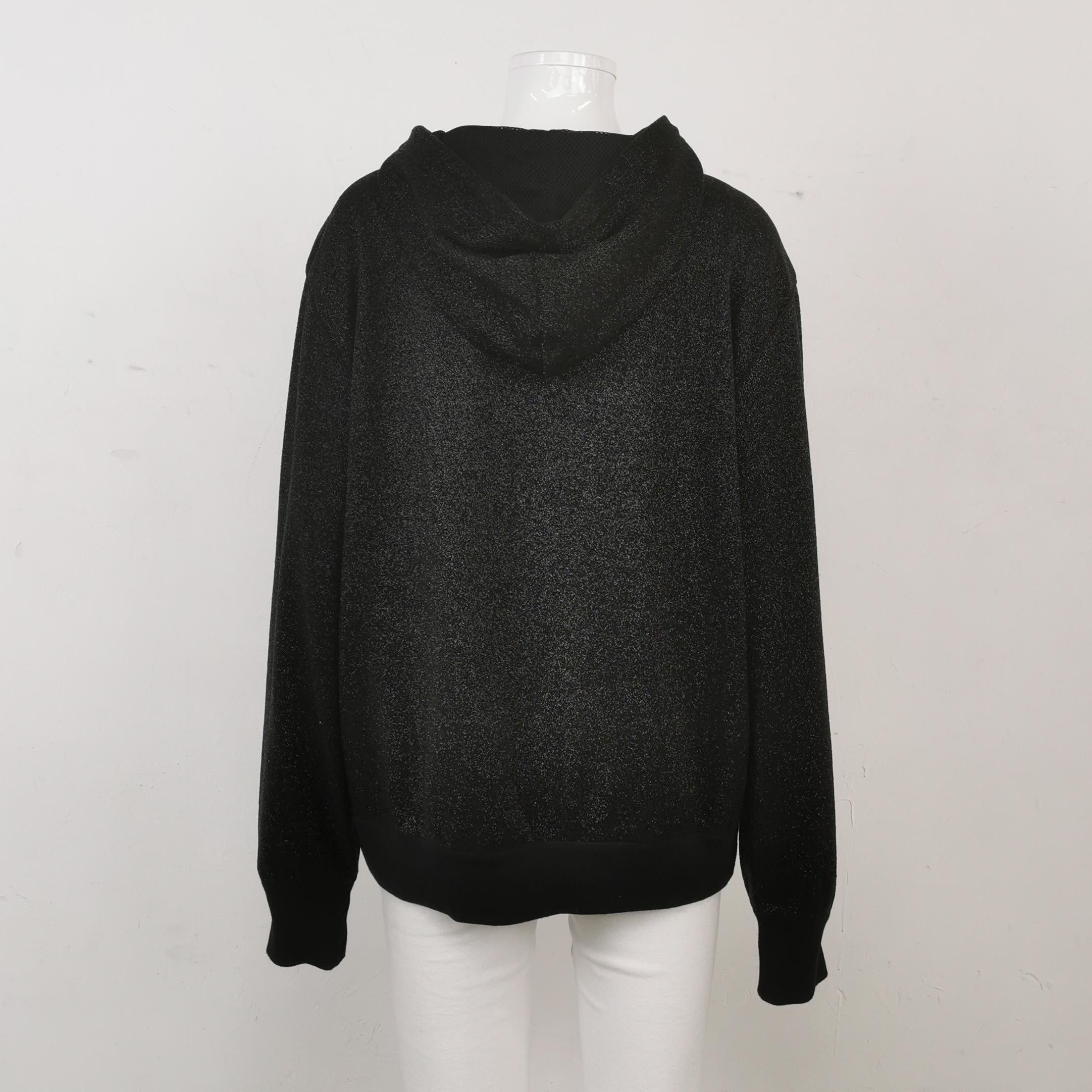 Louis Vuitton Black Metallic Knit Zip Hoodie Size US L / EU 52-54 / 3 - 2 Thumbnail