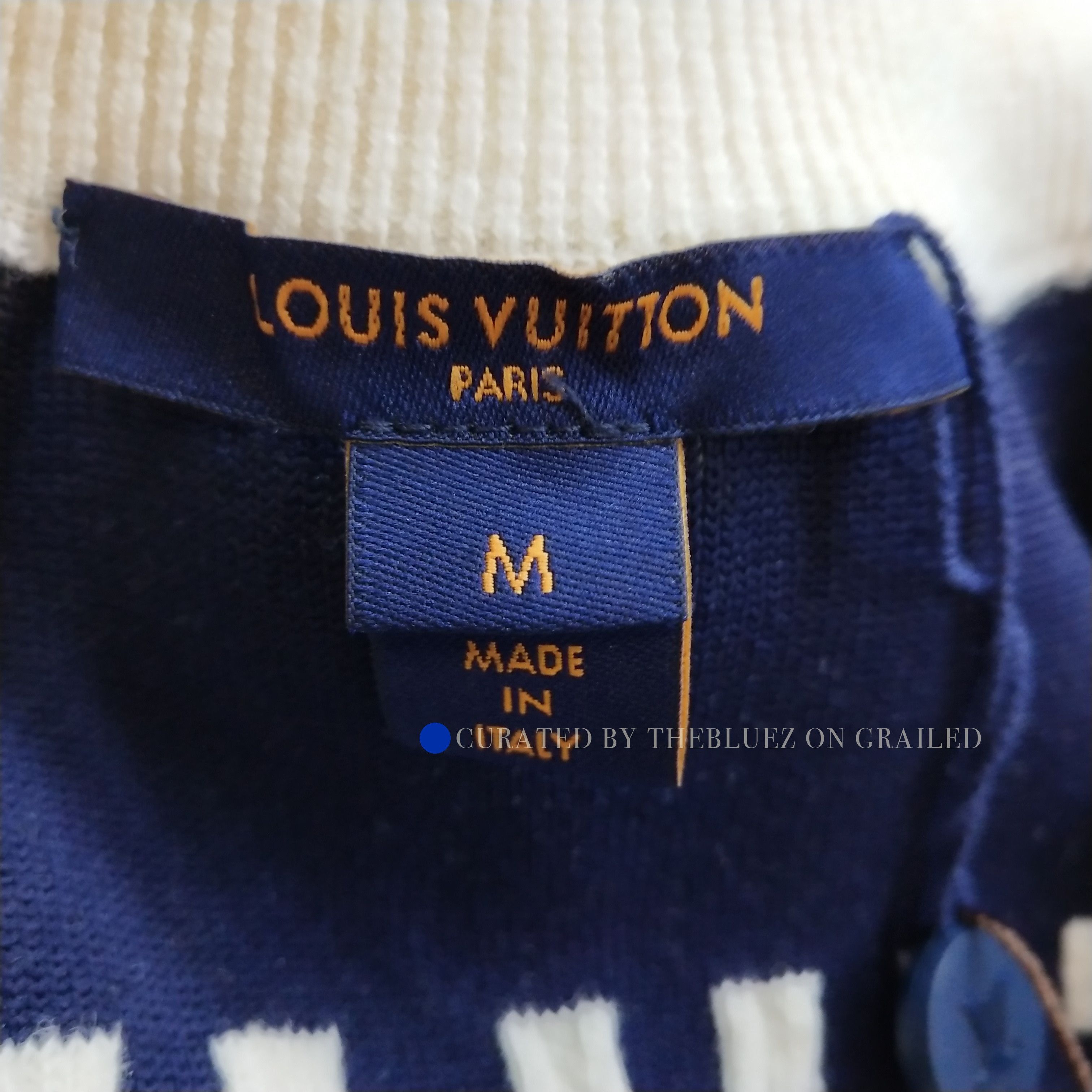 Louis Vuitton Monogram Logo Sweater in White, Size M Size US M / EU 48-50 / 2 - 11 Thumbnail