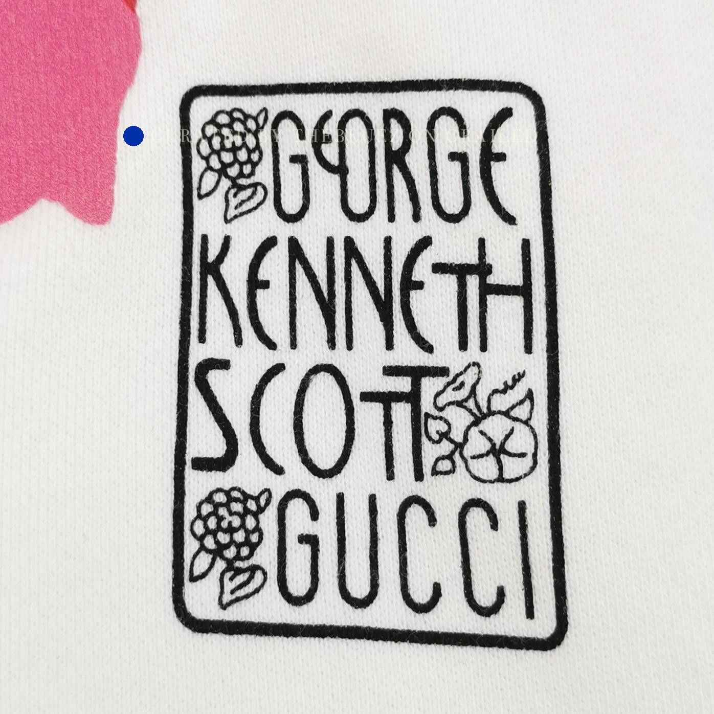 Gucci Floral Print Logo Hoodie in White Size US S / EU 44-46 / 1 - 4 Thumbnail