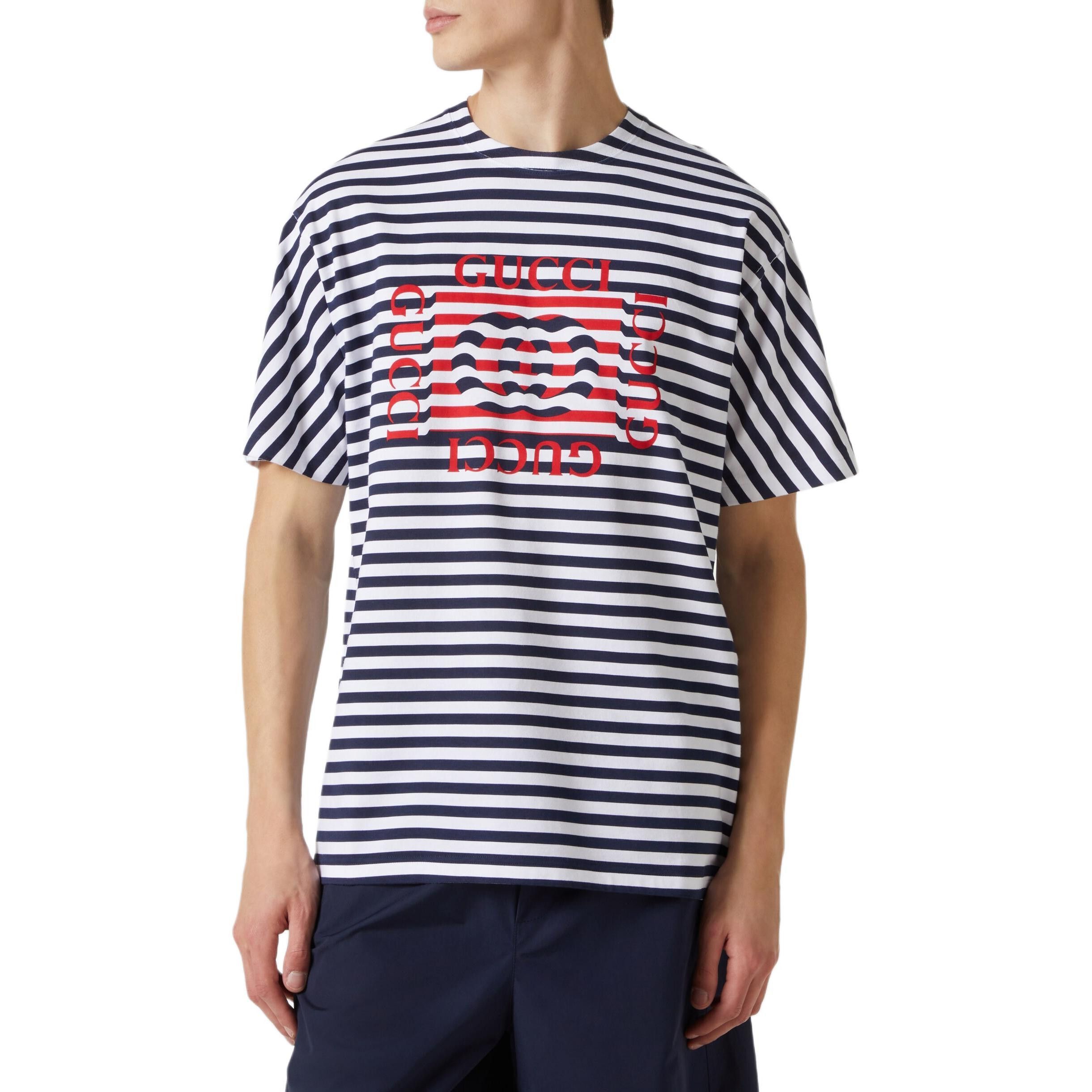 Gucci Multi Striped Logo T-Shirt Size US L / EU 52-54 / 3 - 11 Thumbnail