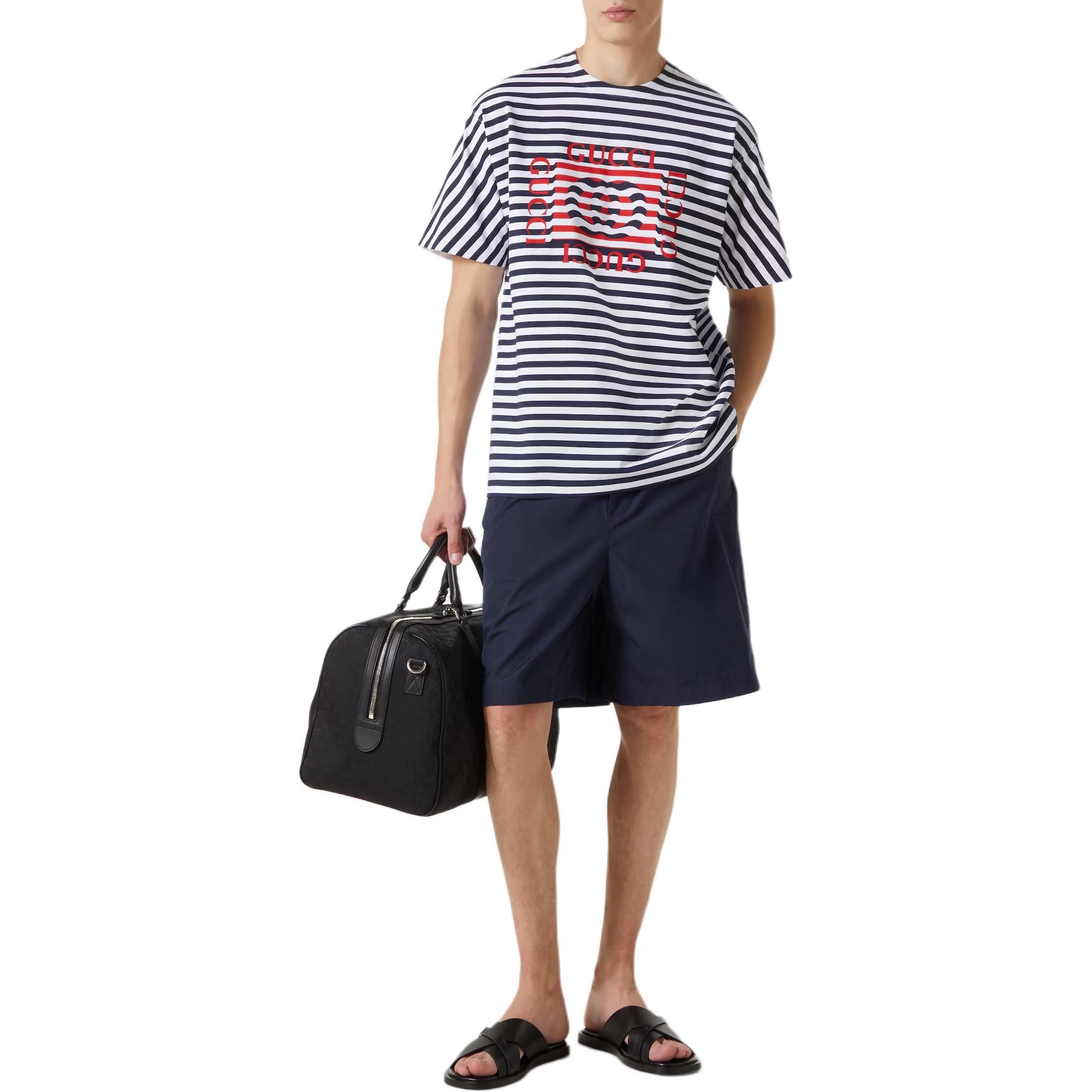Gucci Multi Striped Logo T-Shirt Size US L / EU 52-54 / 3 - 10 Thumbnail