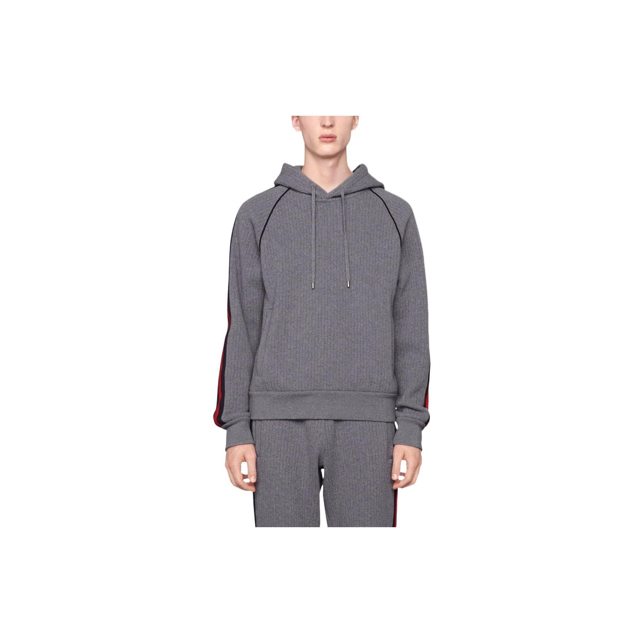 Gucci Stylish Gray Side Stripe Hoodie in XXL Size US XXL / EU 58 / 5 - 6 Thumbnail