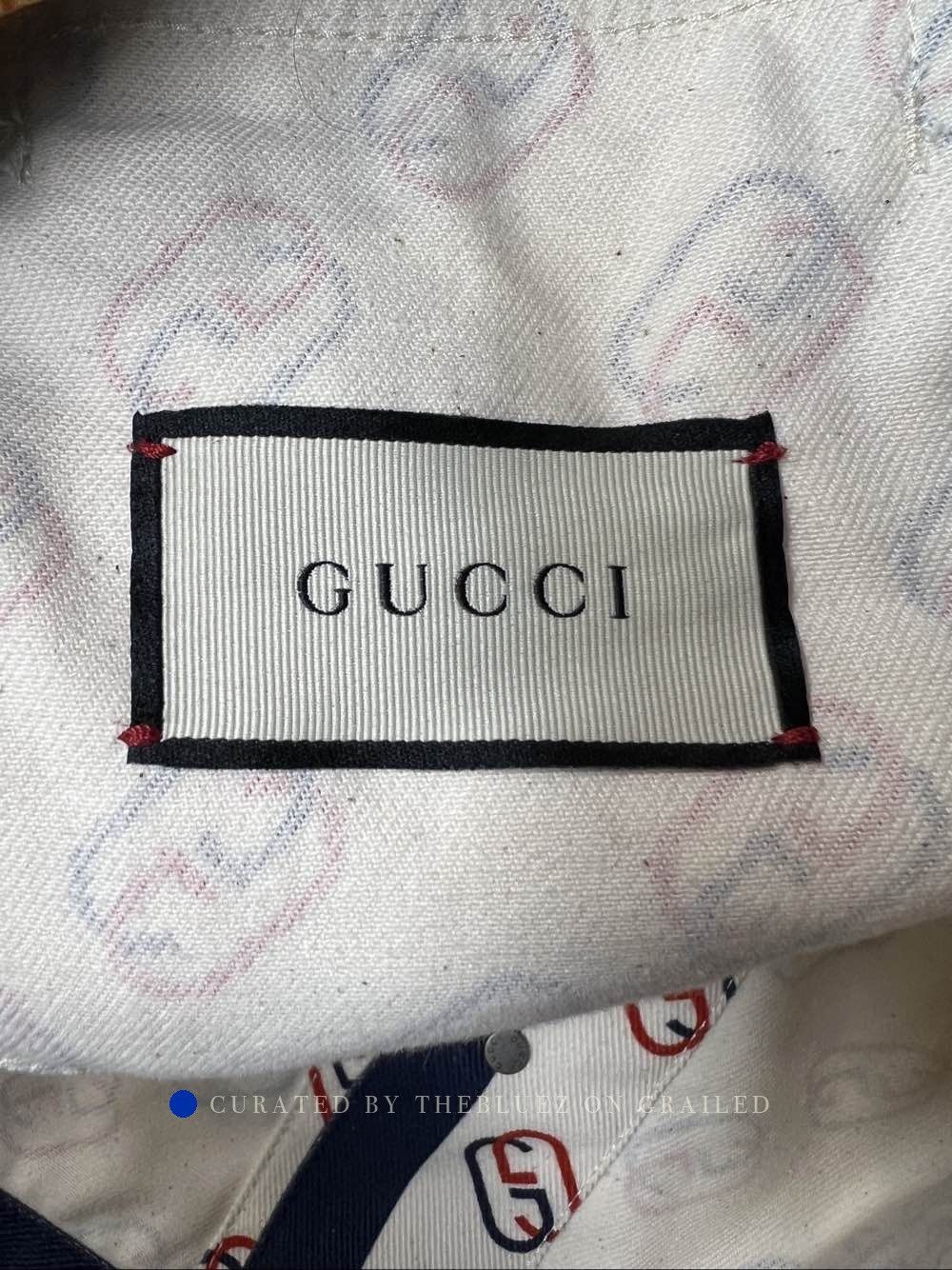 Gucci Logo Print Twill Jacket in Beige Size US S / EU 44-46 / 1 - 3 Thumbnail