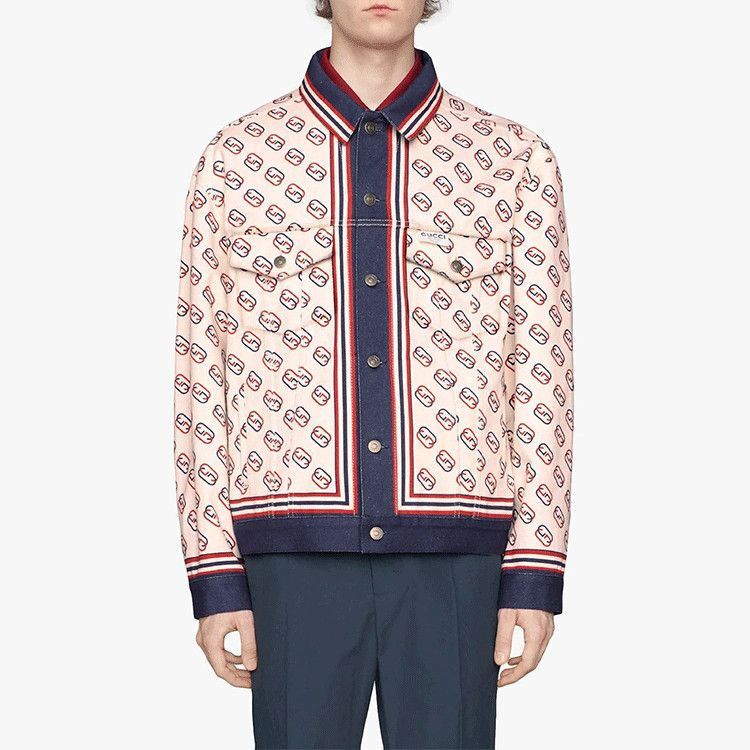 Gucci Logo Print Twill Jacket in Beige Size US S / EU 44-46 / 1 - 6 Thumbnail