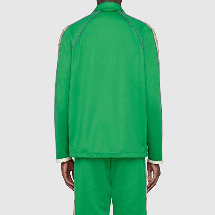 Gucci Green Logo Tape Track Jacket in XL Size US XL / EU 56 / 4 - 5 Thumbnail
