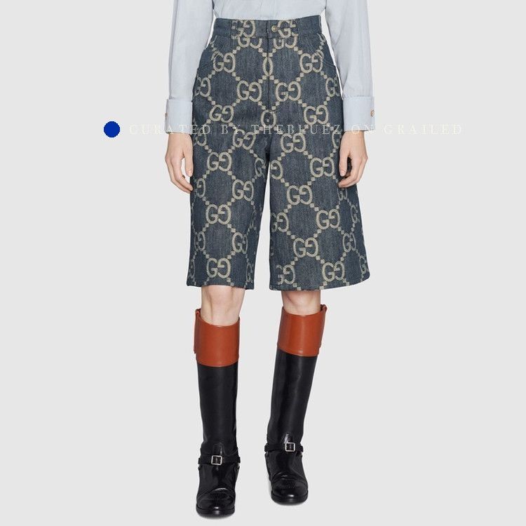 Gucci GG Monogram Denim Shorts in Blue Size US 30 / EU 46 - 9 Thumbnail