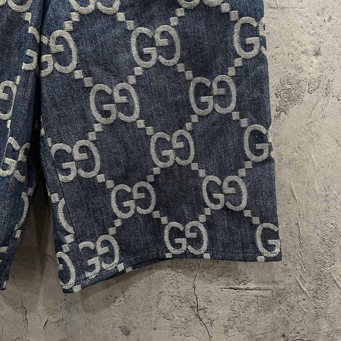 Gucci GG Monogram Denim Shorts in Blue Size US 30 / EU 46 - 4 Thumbnail