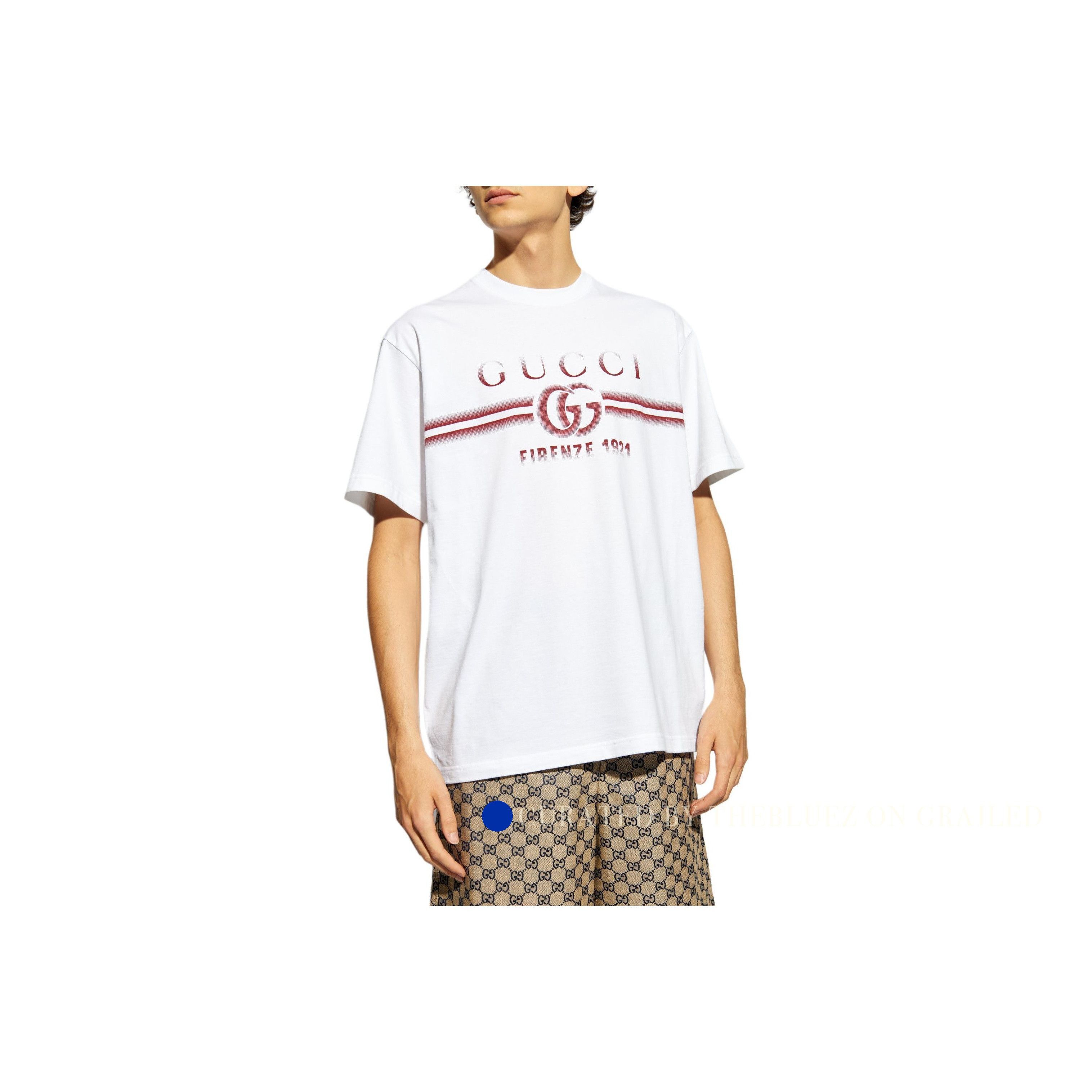 Gucci Classic Logo T-Shirt in White Size US L / EU 52-54 / 3 - 3 Thumbnail