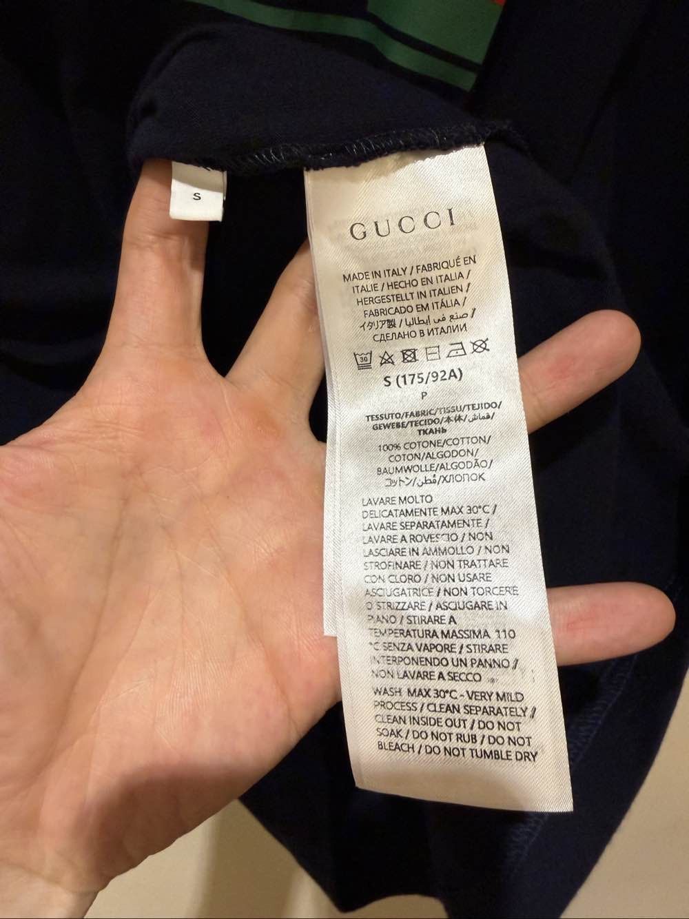 Gucci Logo Print T-Shirt in Blue Size US S / EU 44-46 / 1 - 4 Thumbnail