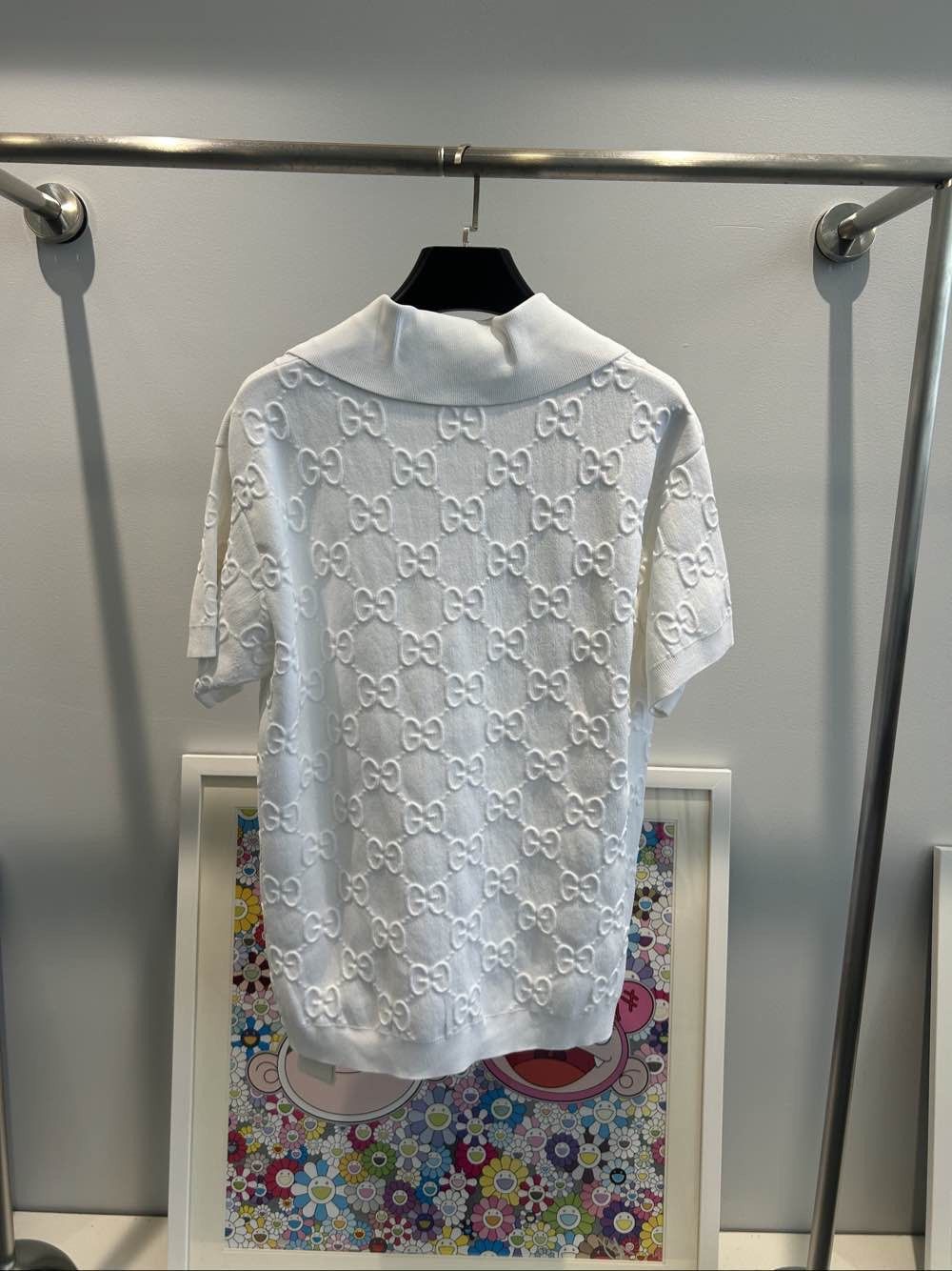 Gucci Classic GG Jacquard Polo in White Size US XS / EU 42 / 0 - 2 Thumbnail
