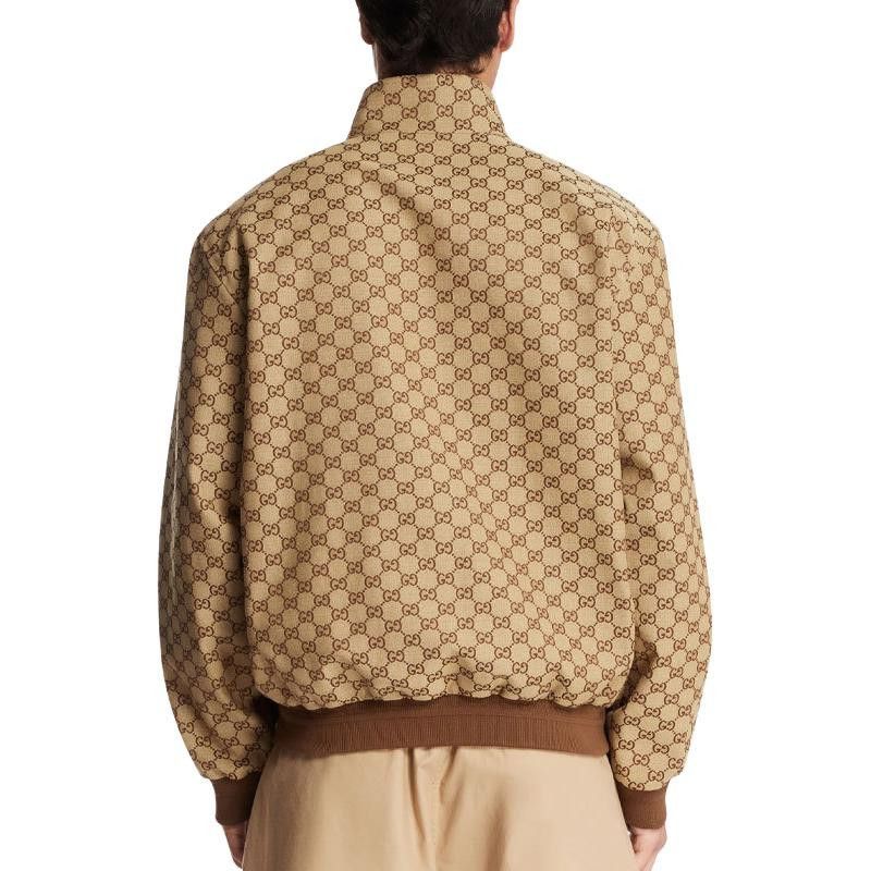 Gucci GG Monogram Bomber Jacket in Beige Size US M / EU 48-50 / 2 - 8 Thumbnail