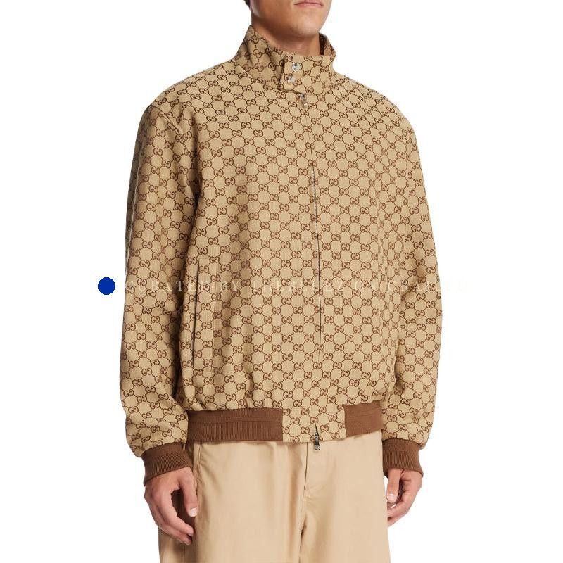 Gucci GG Monogram Bomber Jacket in Beige Size US M / EU 48-50 / 2 - 9 Thumbnail