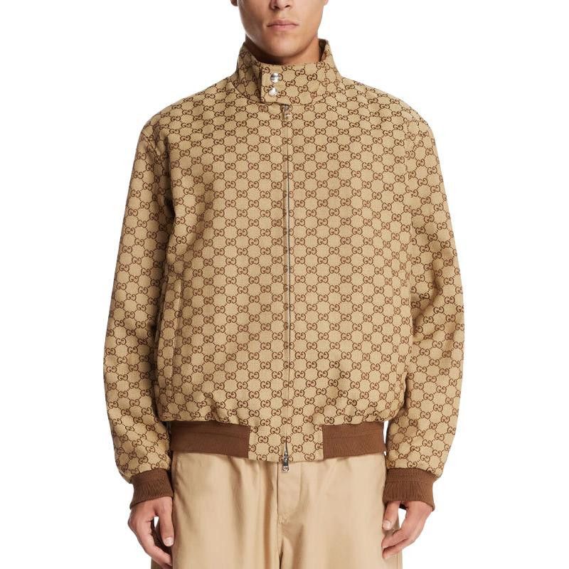 Gucci GG Monogram Bomber Jacket in Beige Size US M / EU 48-50 / 2 - 7 Thumbnail