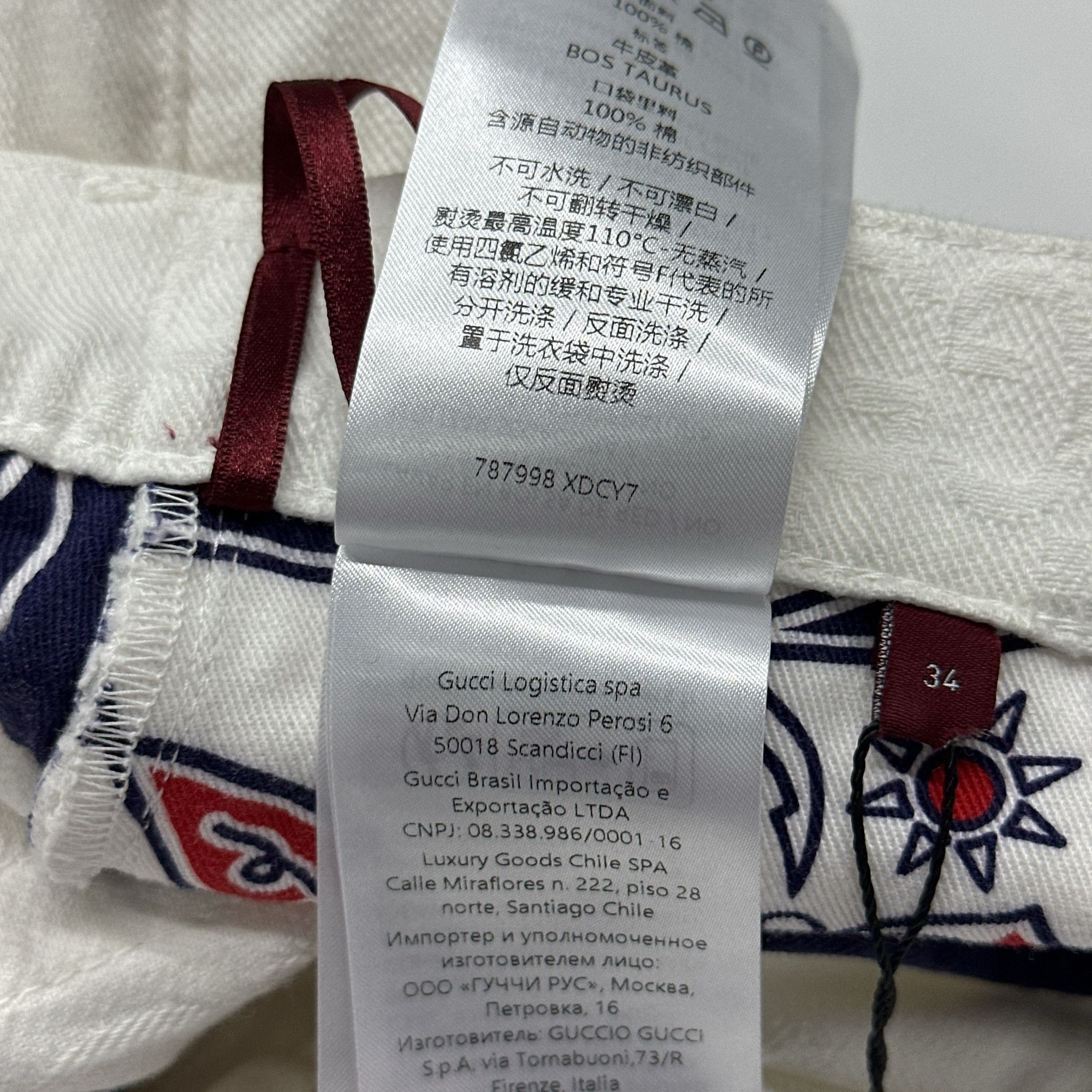 Gucci GG Embossed Denim Jeans in White Size US 34 / EU 50 - 5 Thumbnail