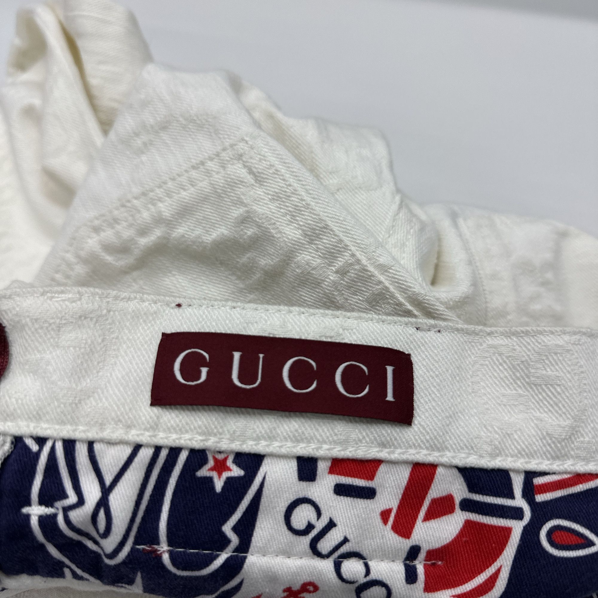 Gucci GG Embossed Denim Jeans in White Size US 34 / EU 50 - 3 Thumbnail