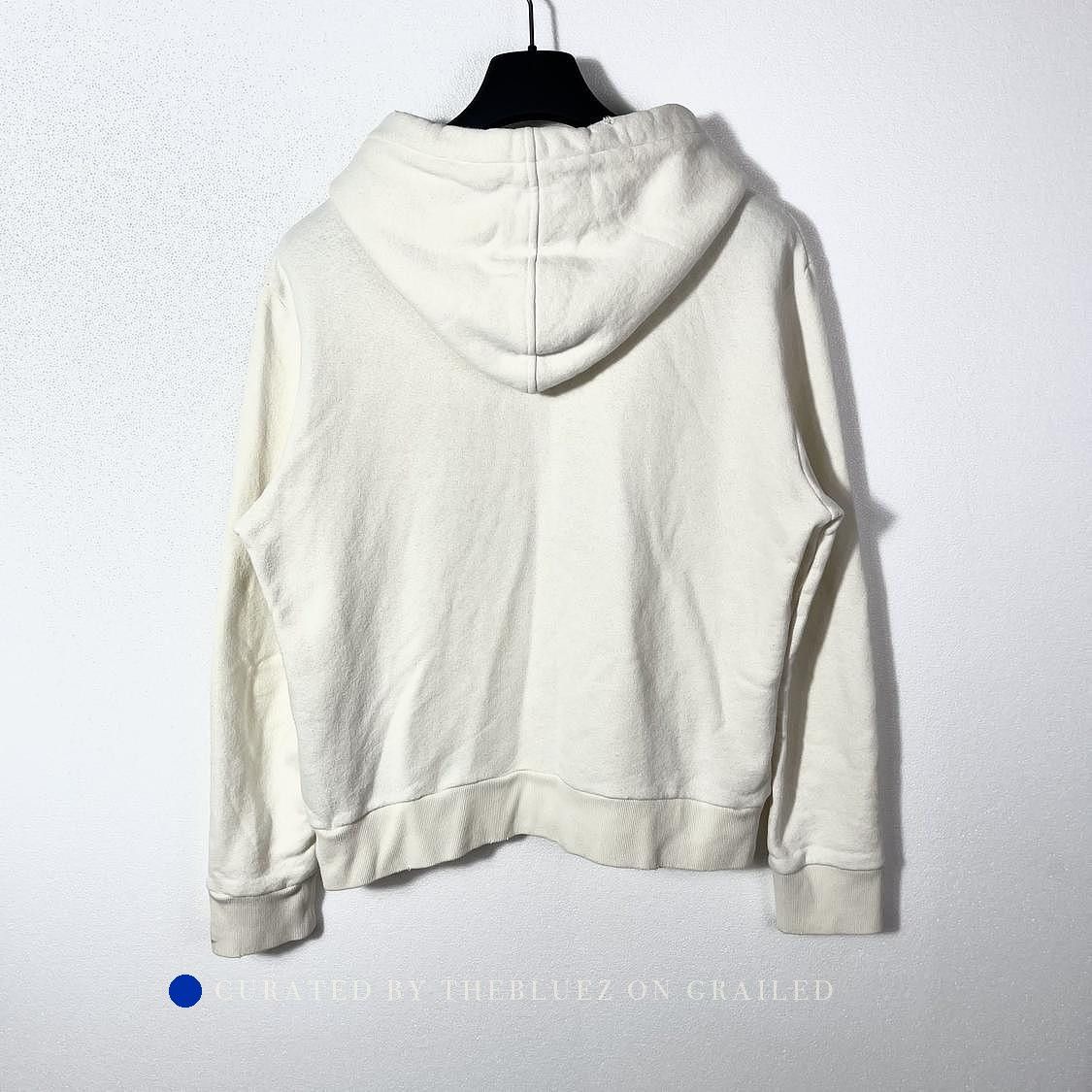 Gucci Logo Print Hoodie in White, Size XS Size US XS / EU 42 / 0 - 2 Thumbnail