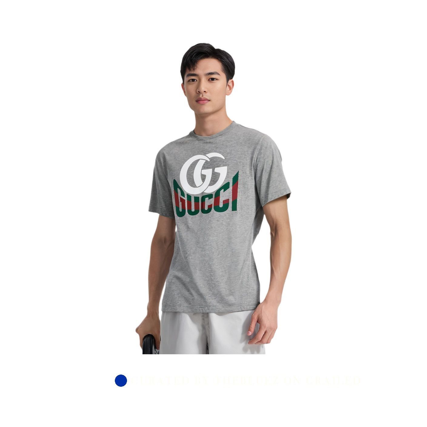 Gucci Interlocking G Logo Tee in Gray Size US M / EU 48-50 / 2 - 5 Thumbnail