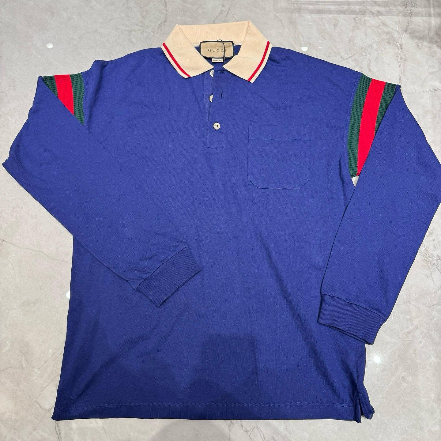 Gucci Stylish Long Sleeve Polo with Web Stripe Size US XS / EU 42 / 0 - 5 Thumbnail