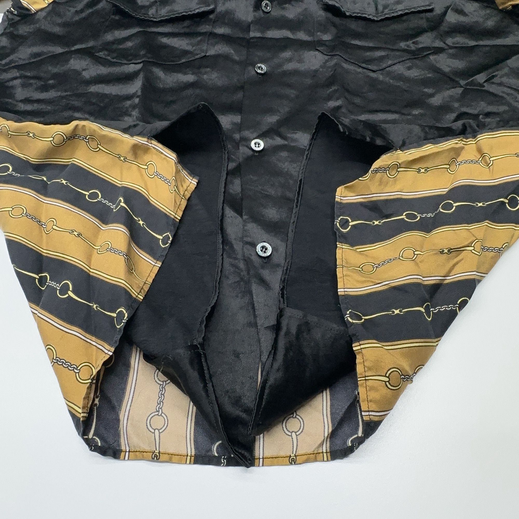 Gucci Black Chain Print Short Sleeve Shirt Size US M / EU 48-50 / 2 - 8 Thumbnail